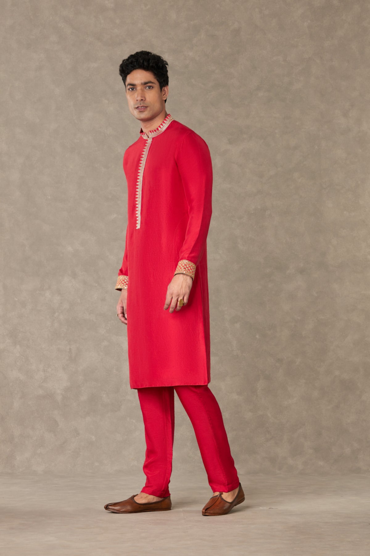 Red Anar Kurta