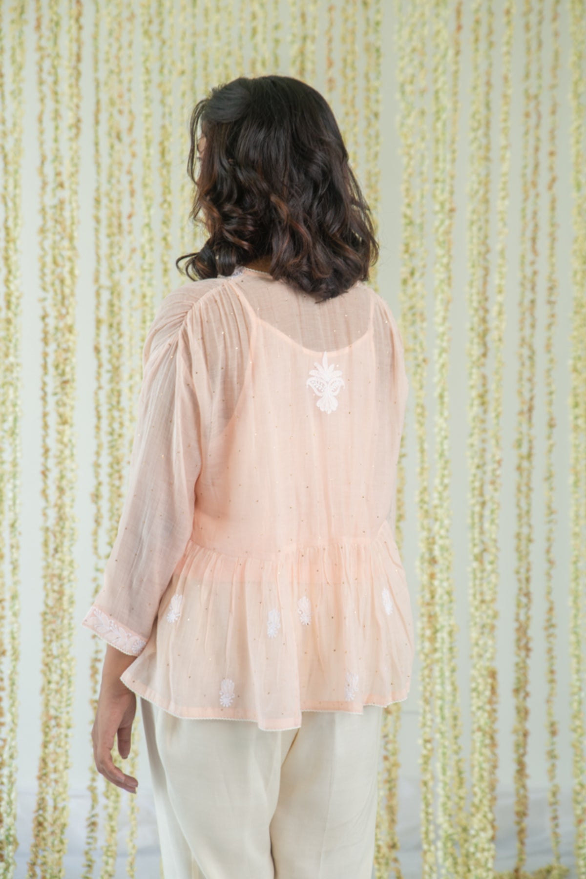 Peach Peplum Top