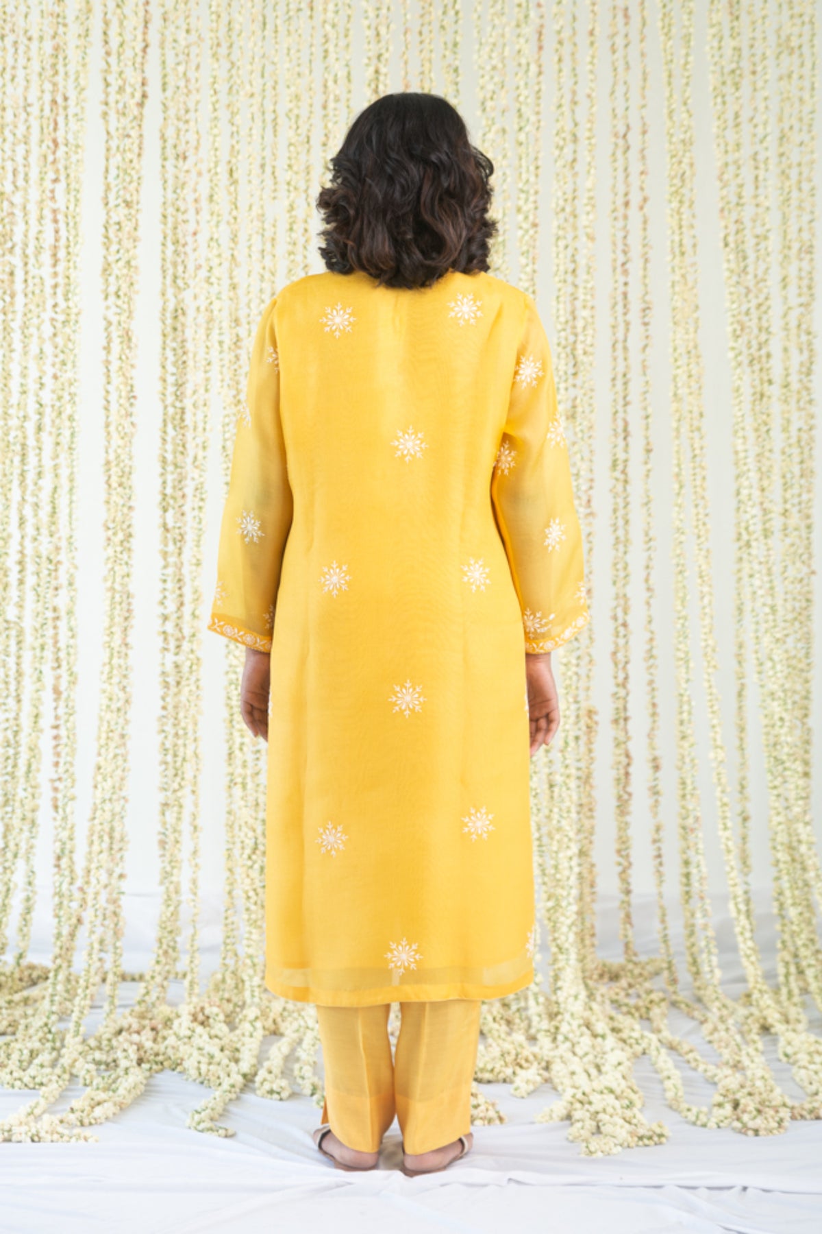 Yellow Chikankari Kurta Set