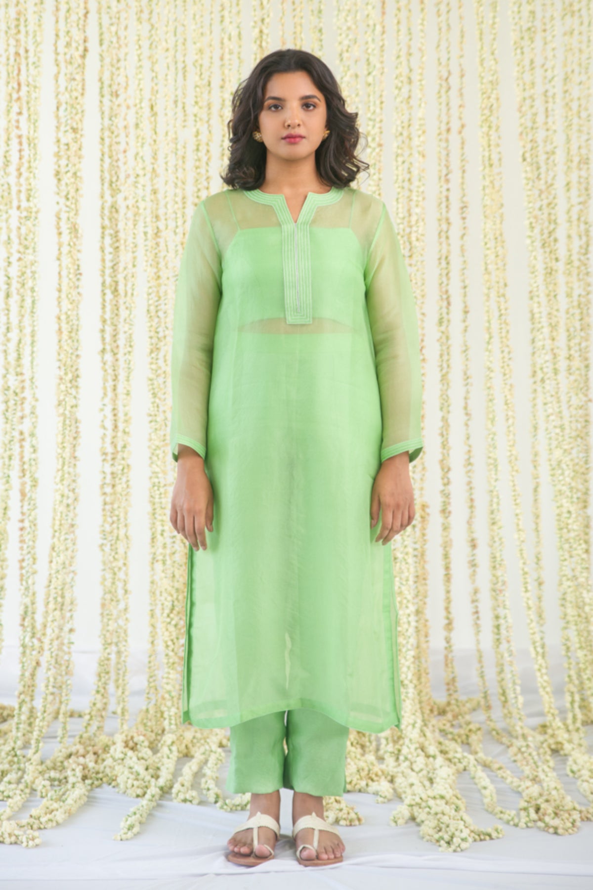 Peridot Chikankari Kurta Set