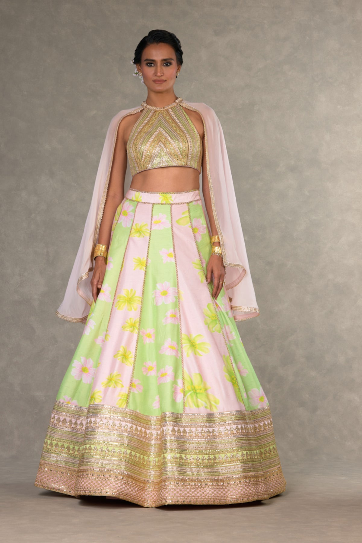 Summertime Parijat Sorbet Lehenga