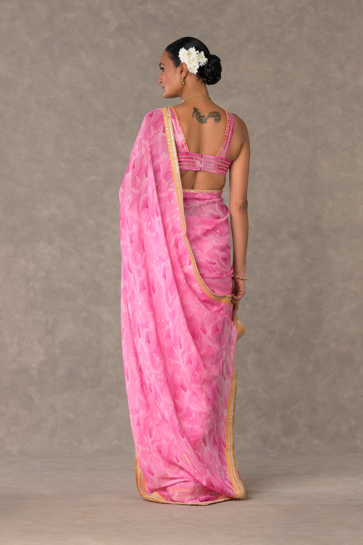 Pink Bloomerang Saree