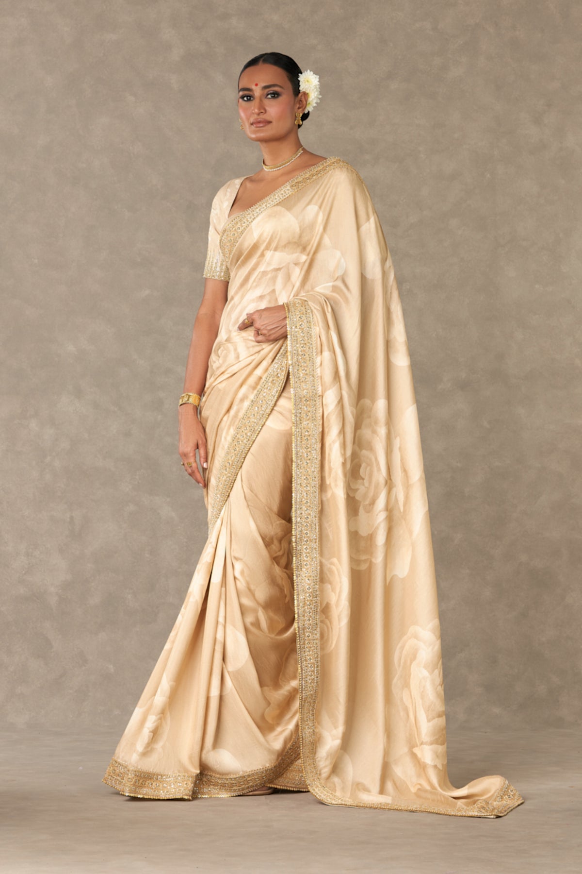 Beige Gulaab Saree