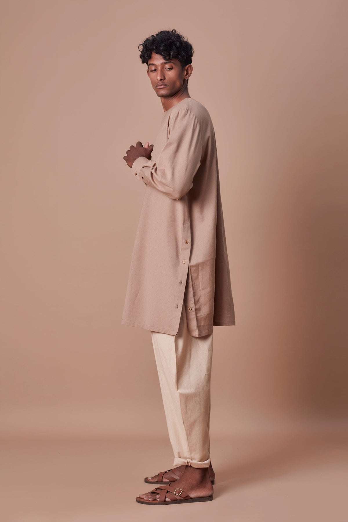 Side buttoned kurta &amp; pant