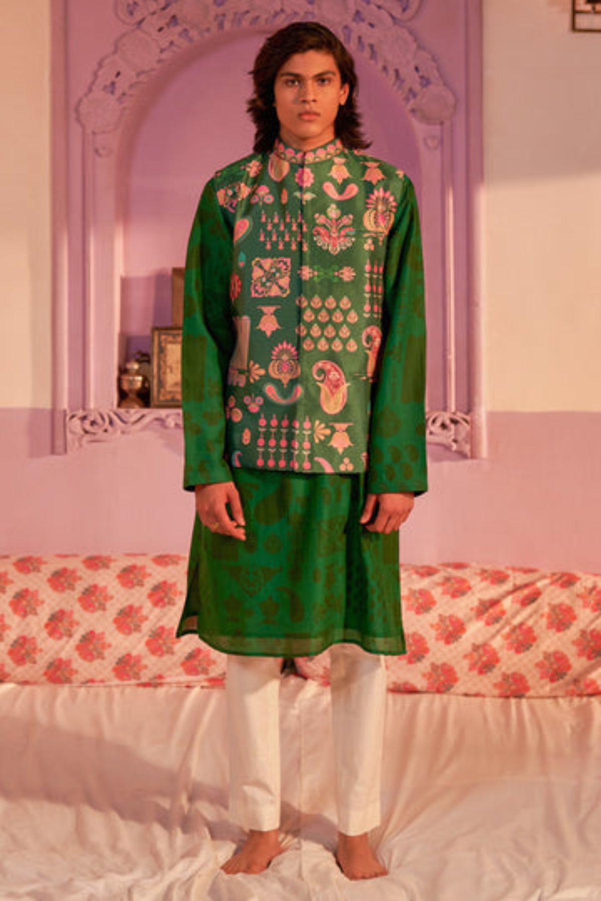 Emerald printed kurta set