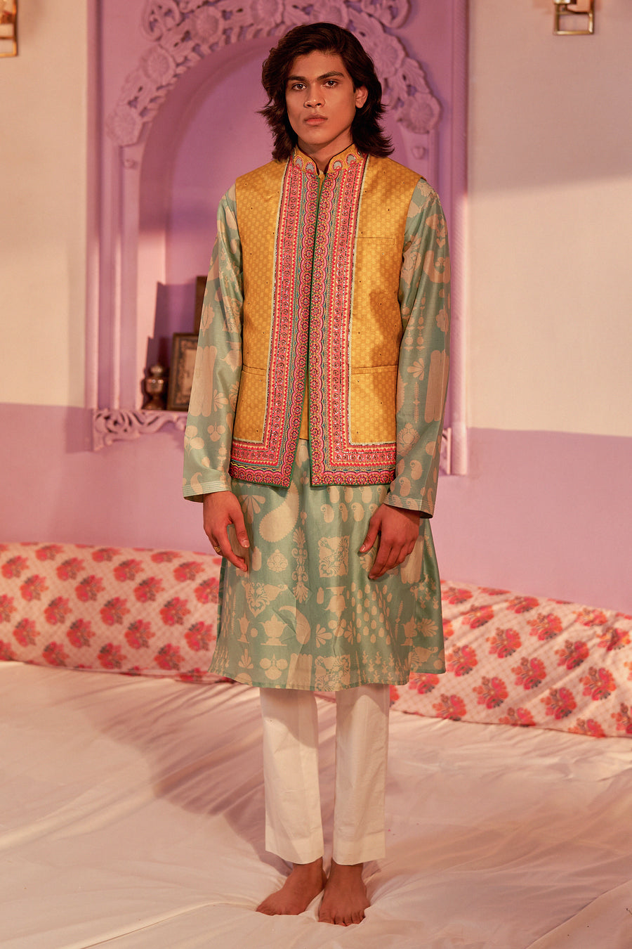 Sea surf printed kurta set