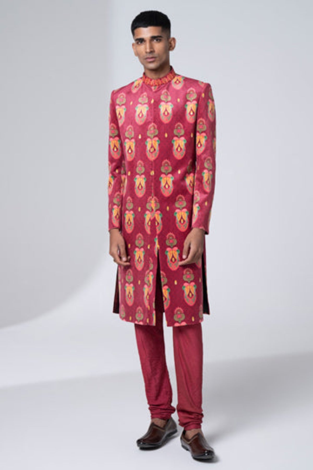 signature royal maroon sherwani set