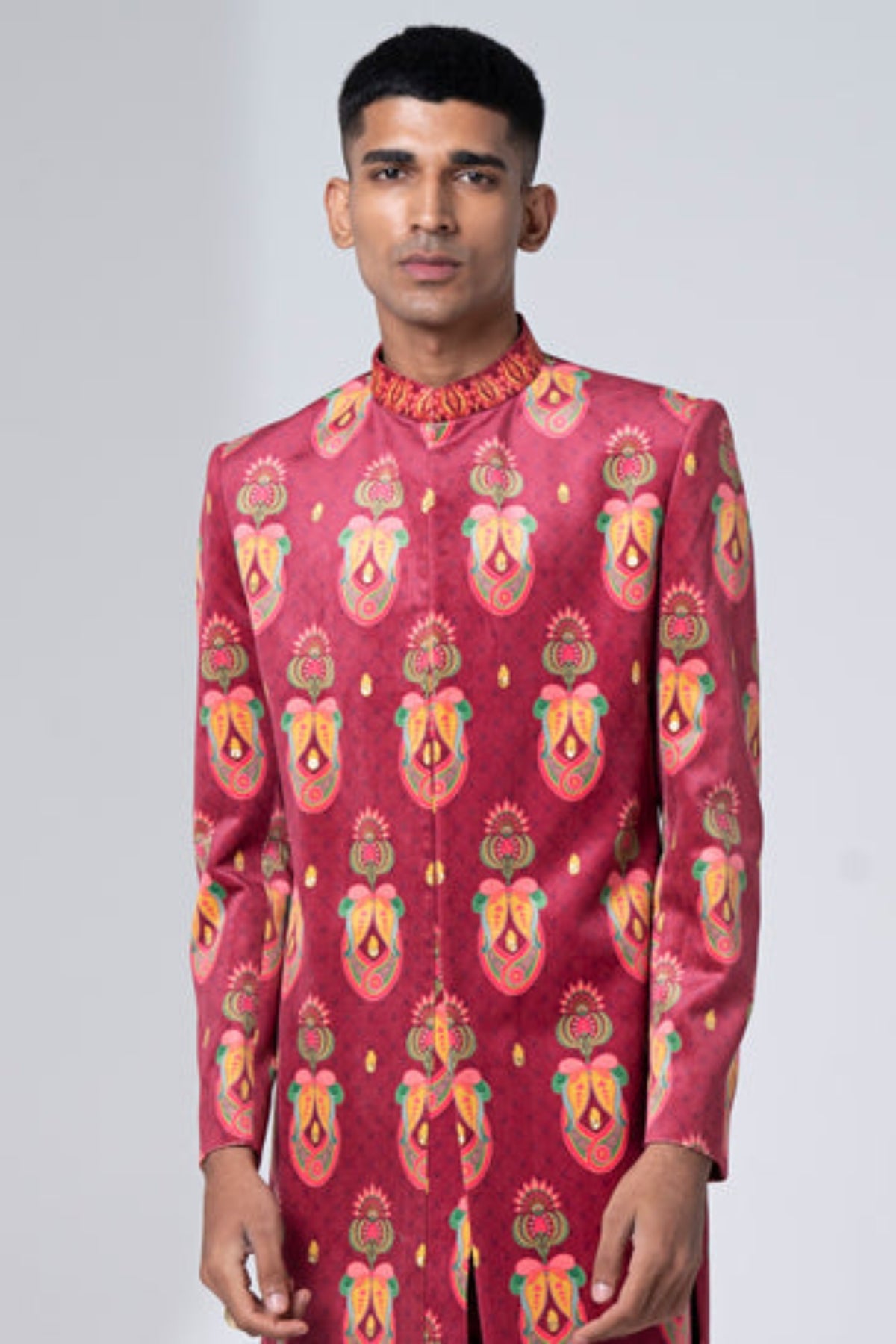 signature royal maroon sherwani set