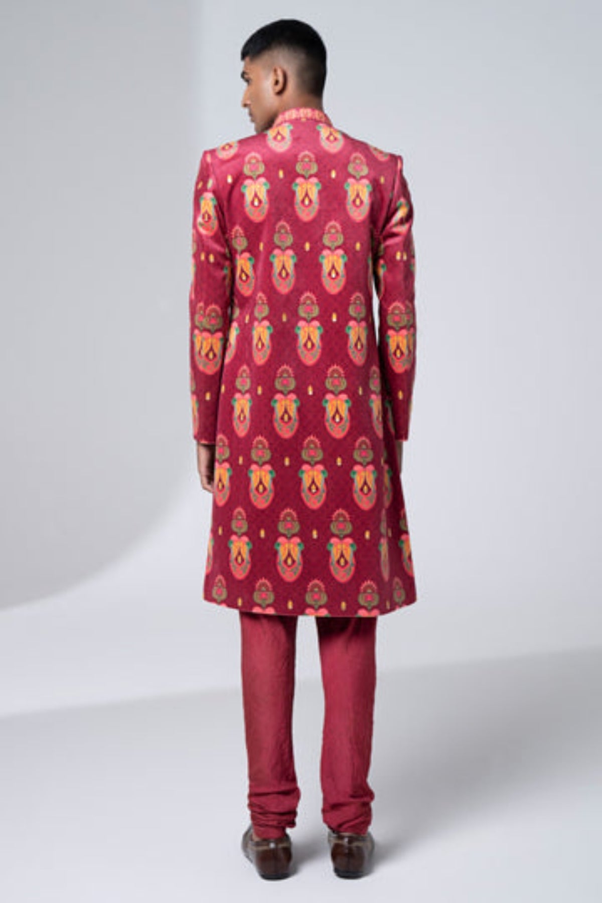 signature royal maroon sherwani set