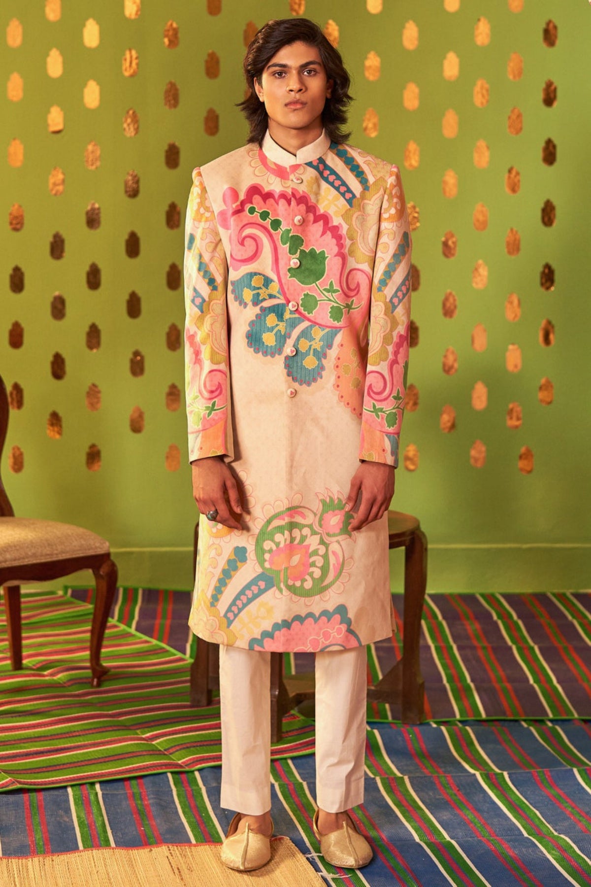 signature ivory sherwani set