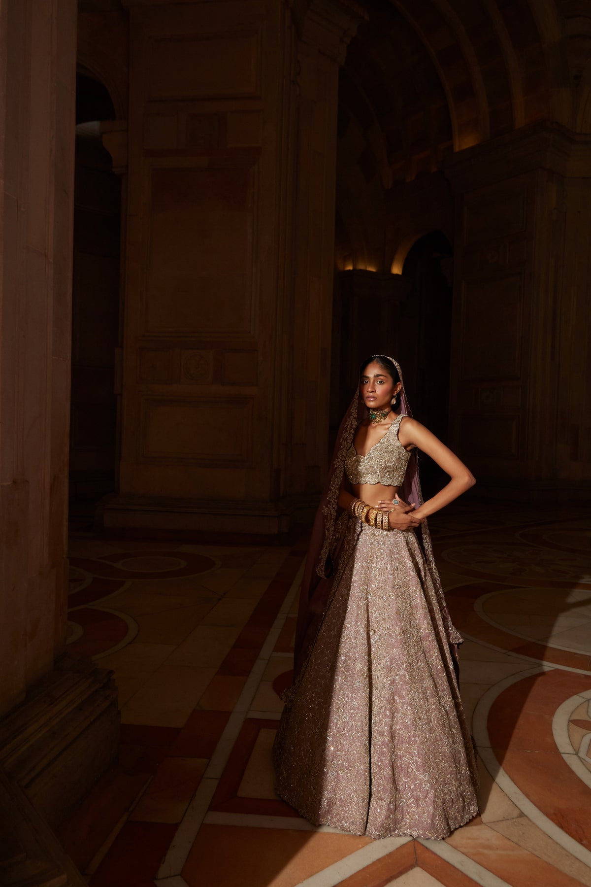 Coco Sorbet Aari Lehenga