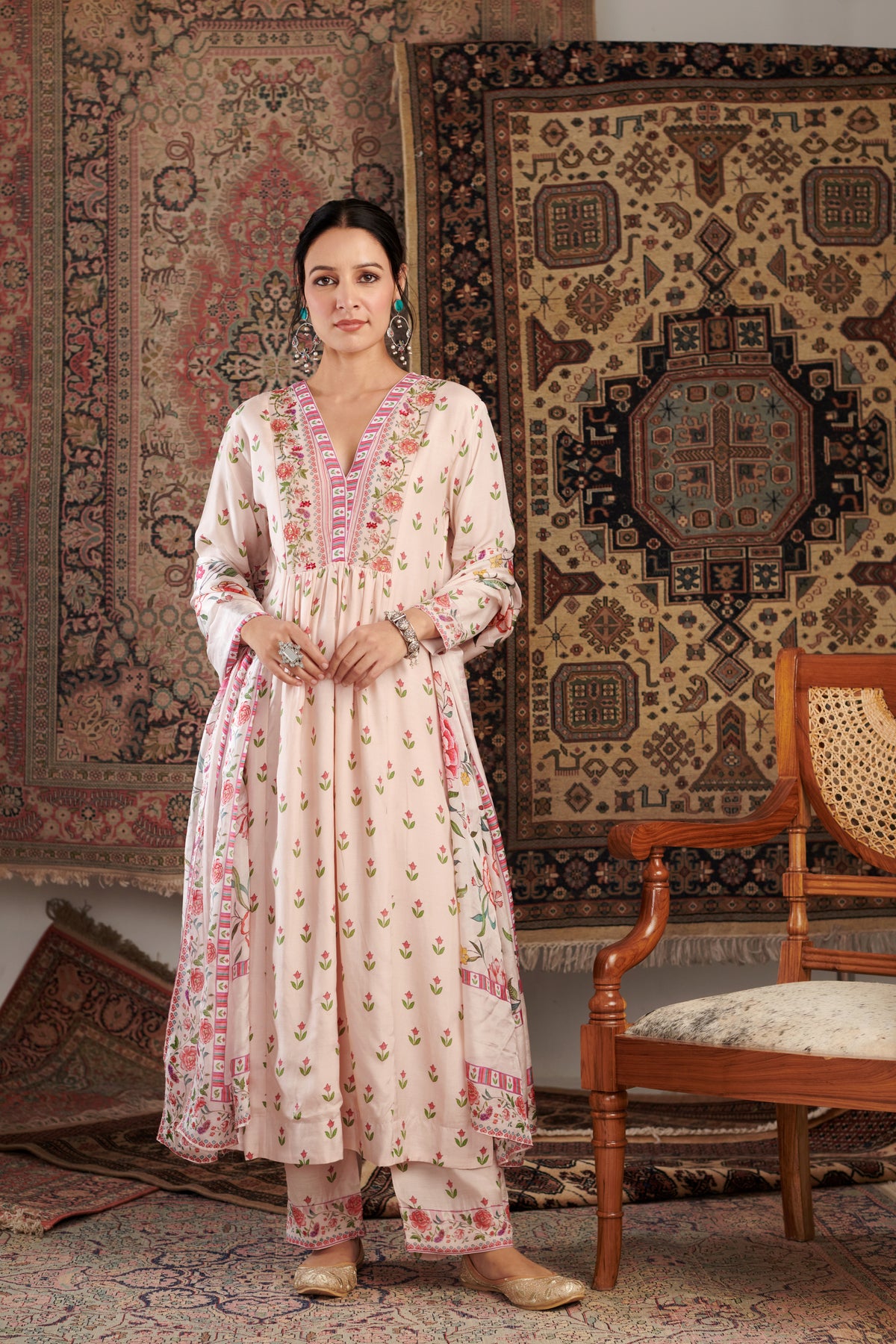 Gul Embroidered Ivory Kurta Set