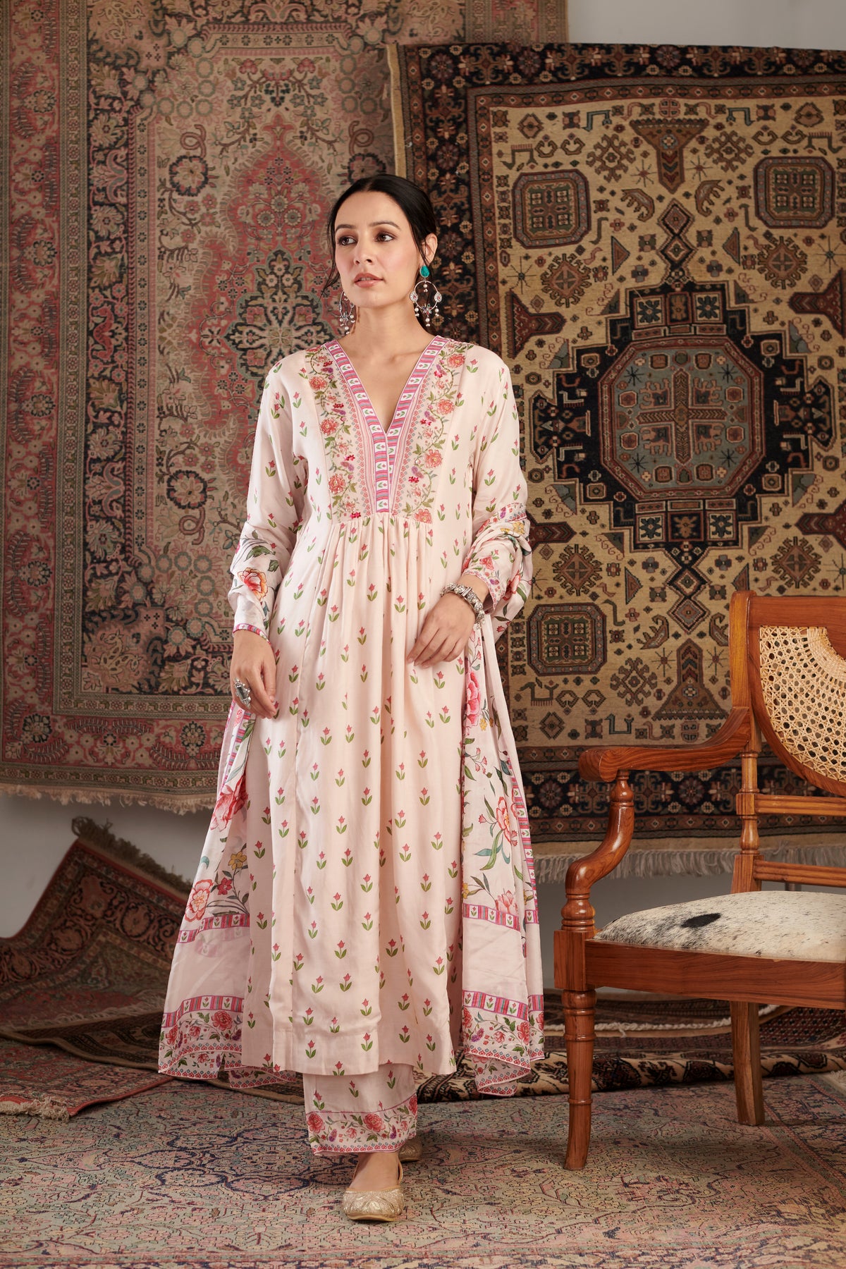 Gul Embroidered Ivory Kurta Set