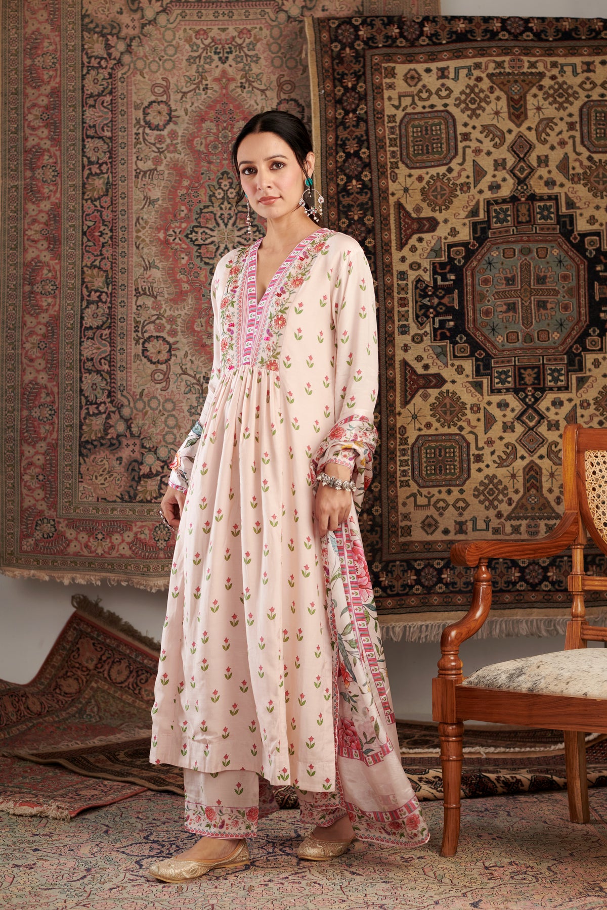 Gul Embroidered Ivory Kurta Set