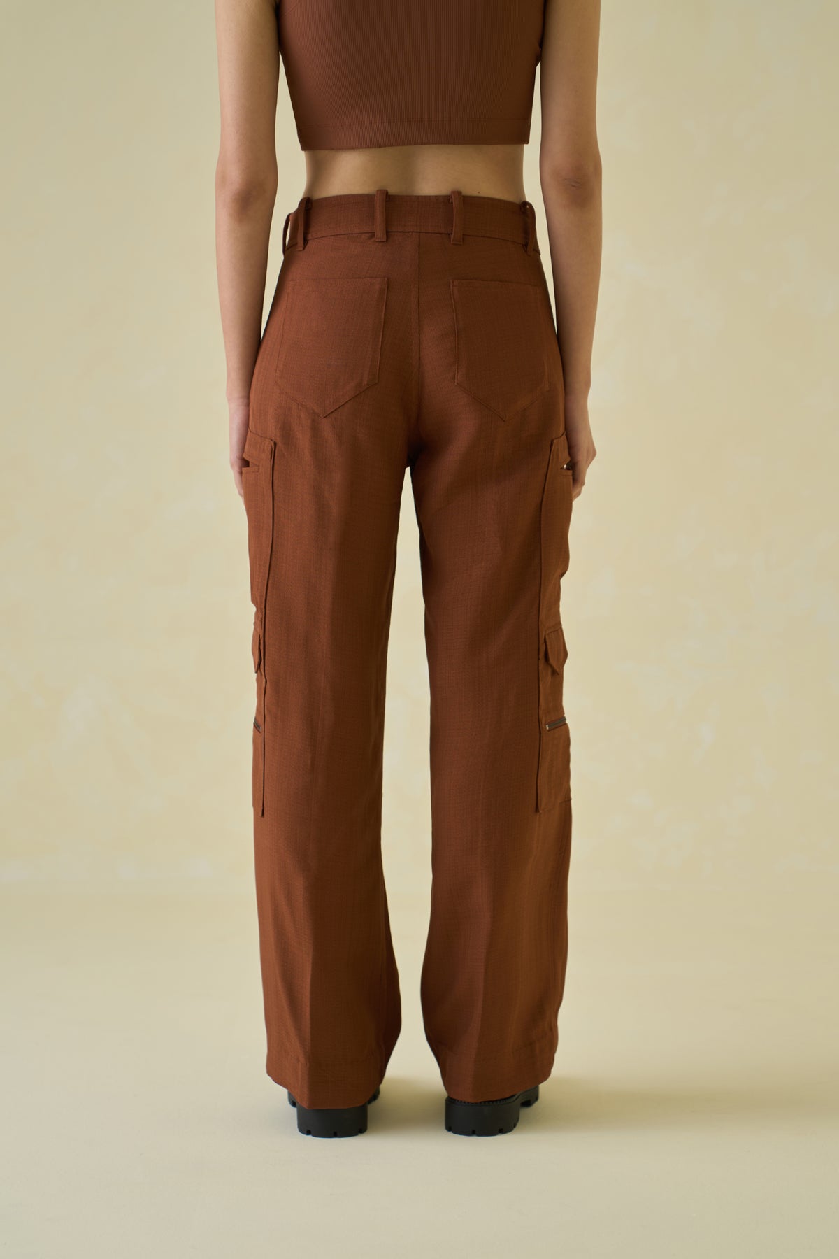 Mocha Military Workwear Trousers