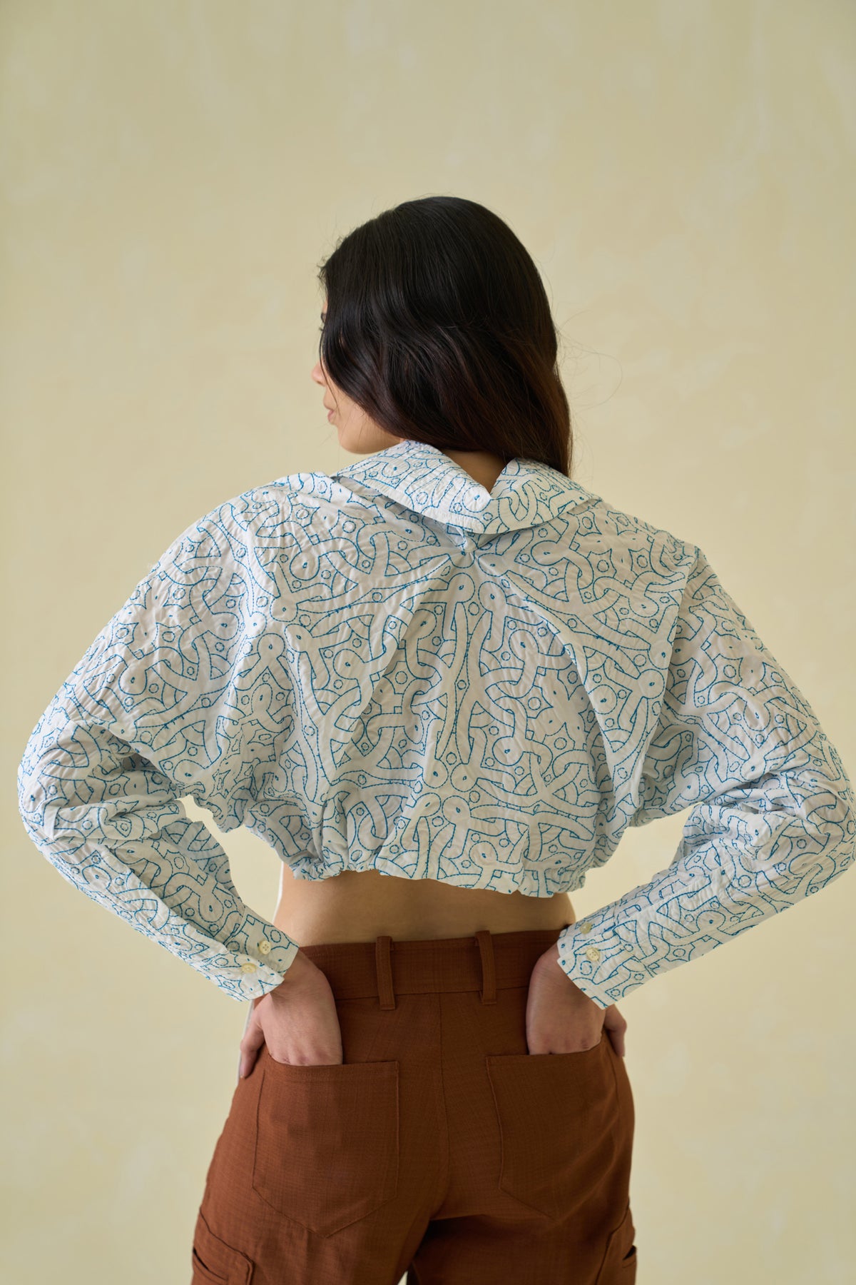 Directional Cropped Shirt