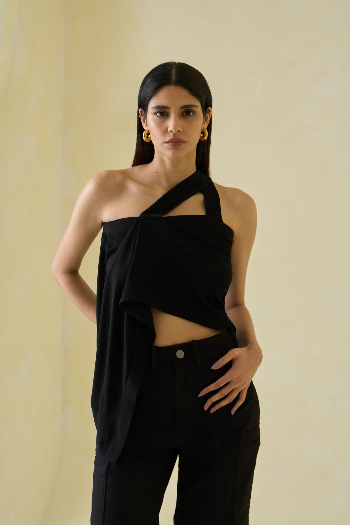 One Shoulder Draped Top