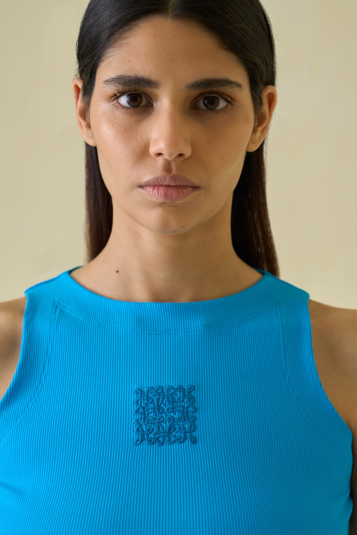 Deep Sky Kolam Cropped Tank Top