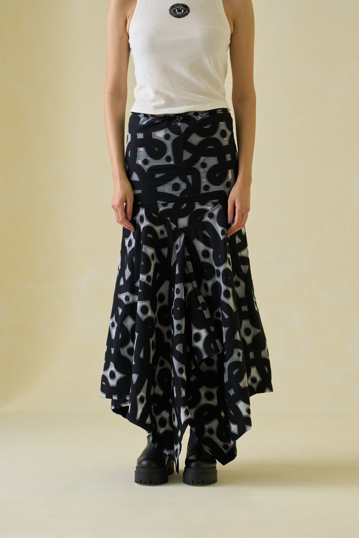 Kolam Jacquard Technical Skirt