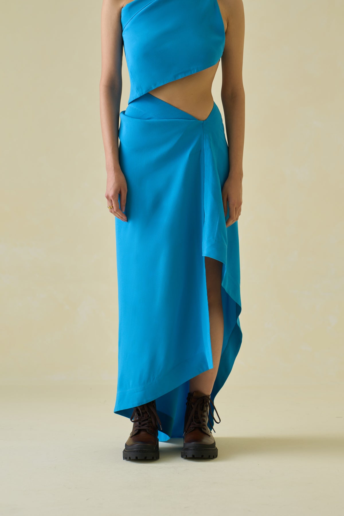 Deep Sky Draped Skirt