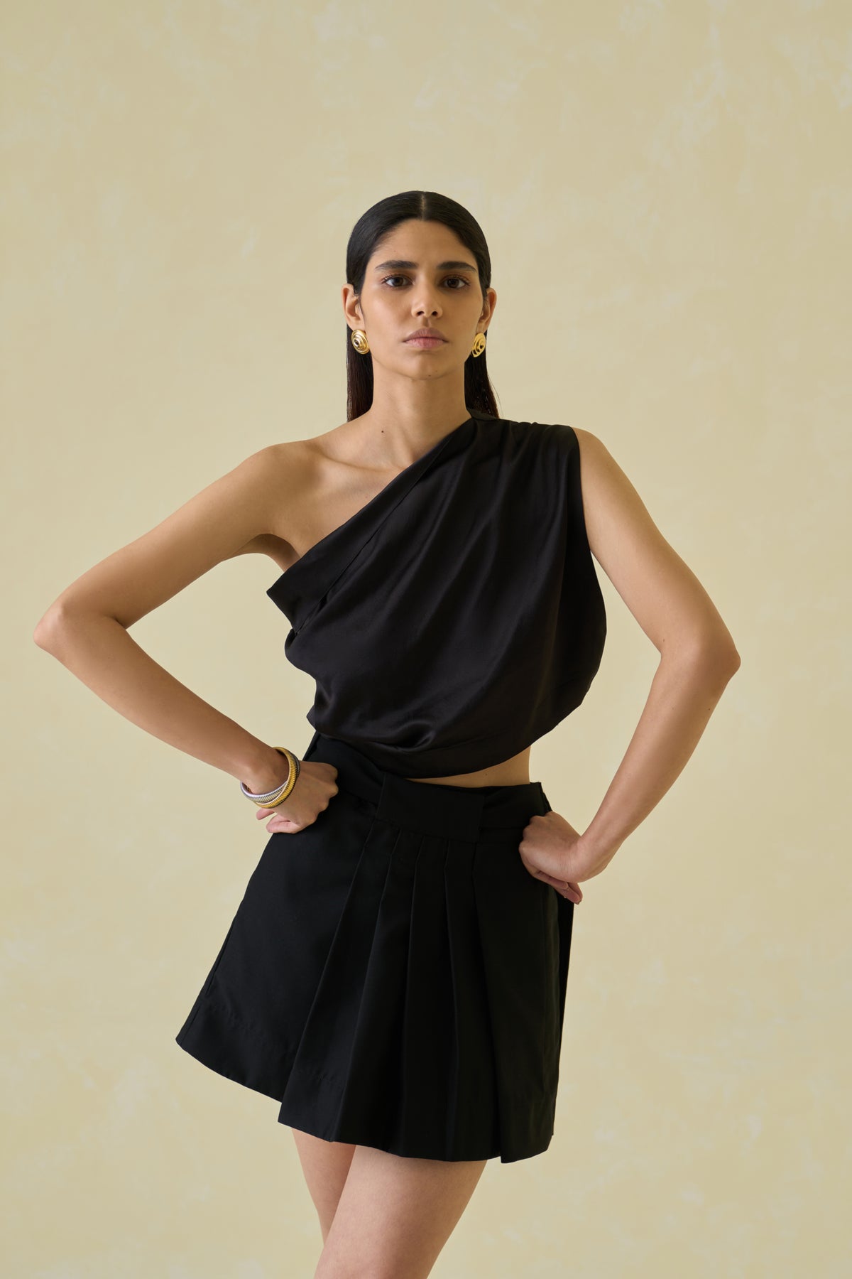 Moonless Night One-shoulder Top