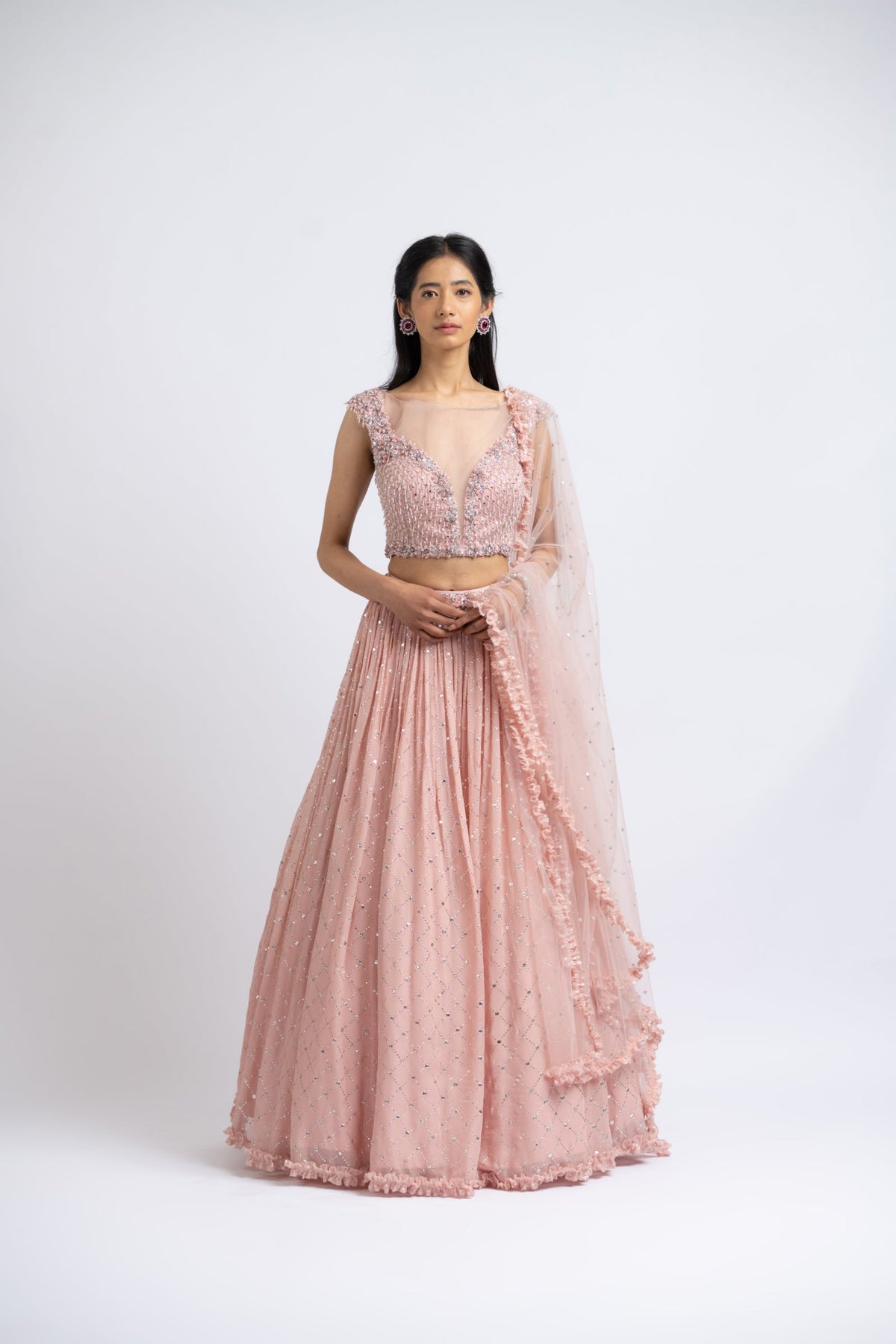 Soft Rose Lehenga Set