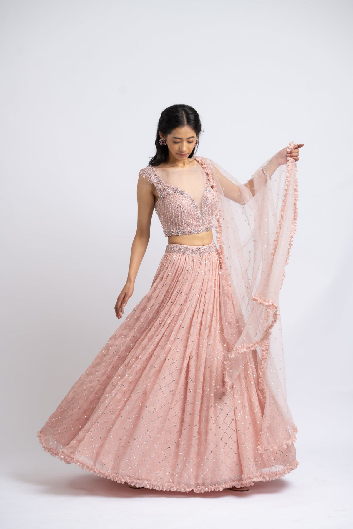 Soft Rose Lehenga Set