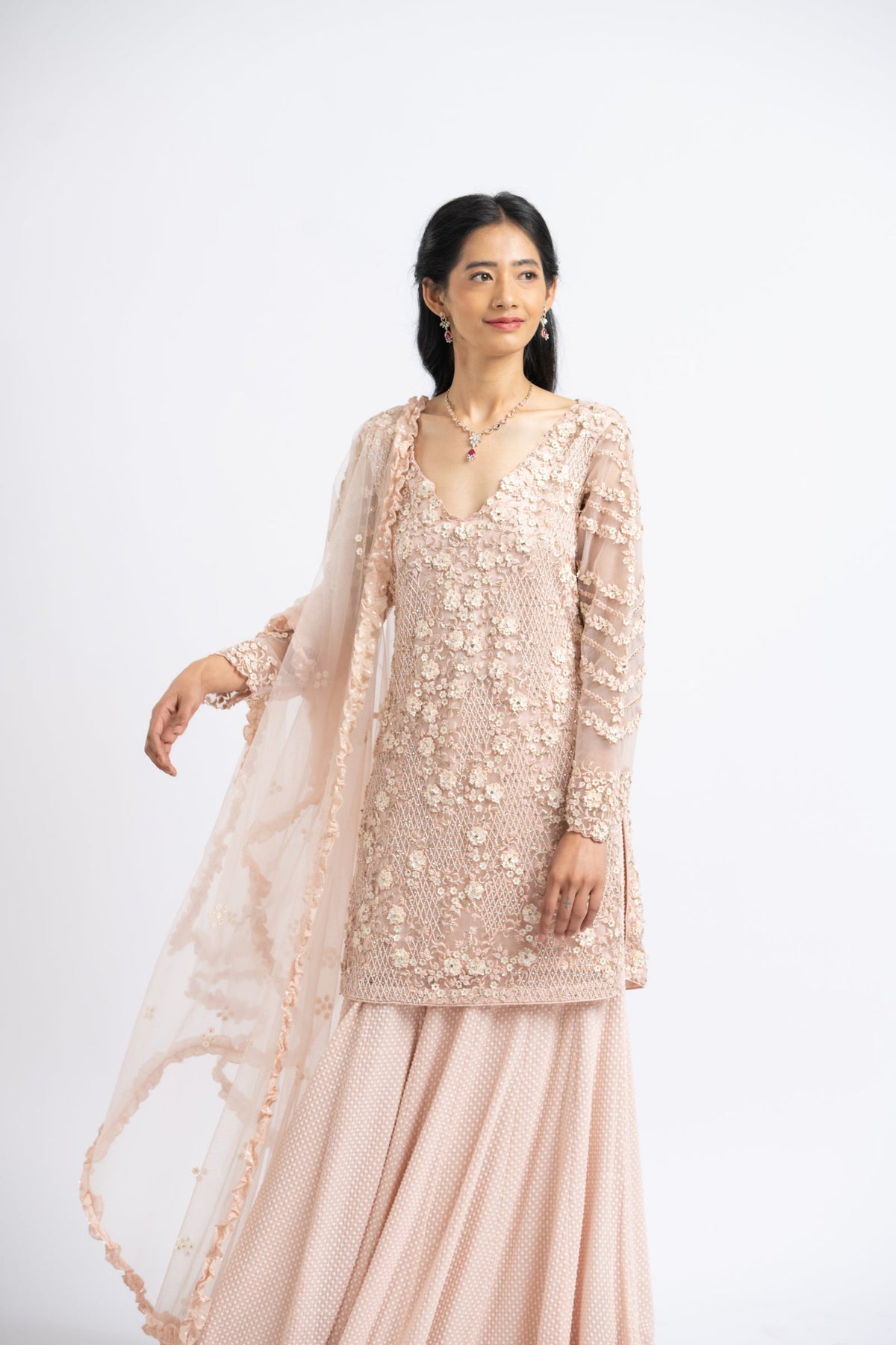 Blush Pink Sharara Set