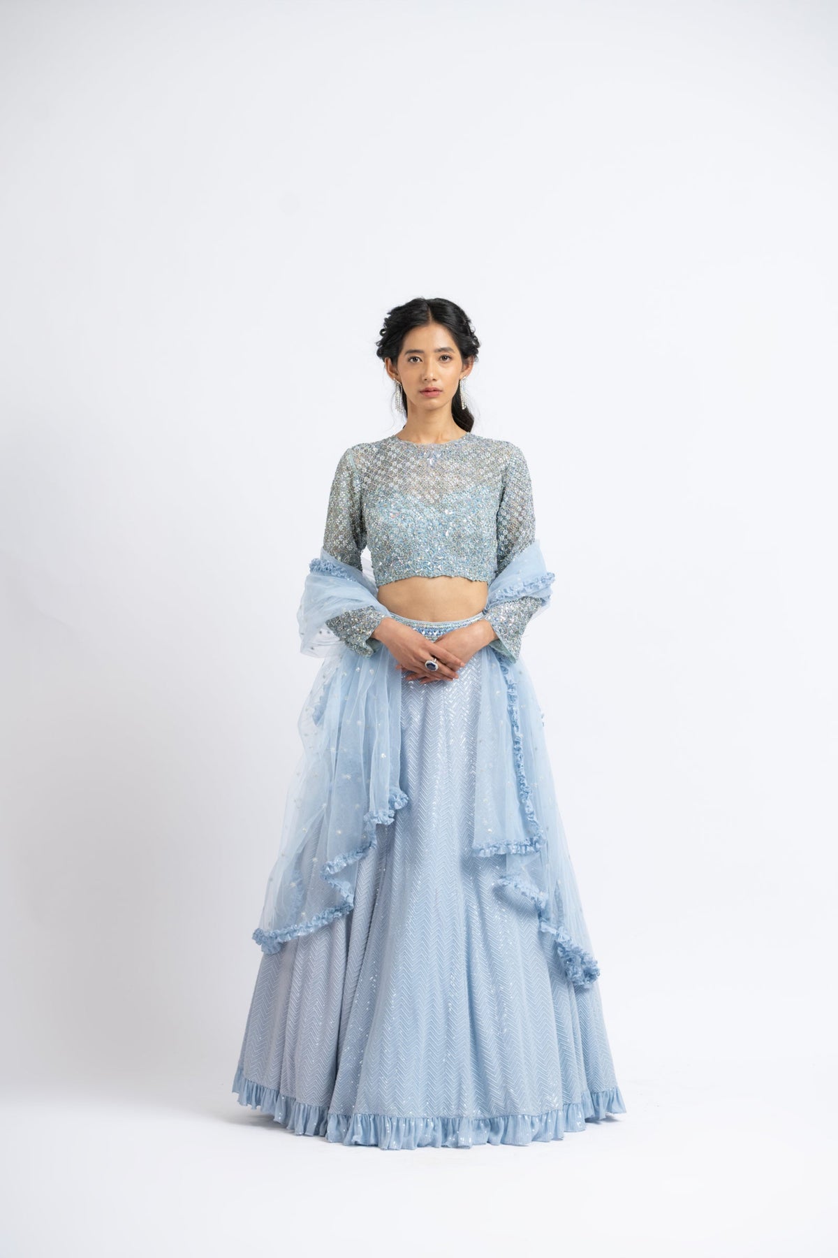 Ice Blue Lehenga Set