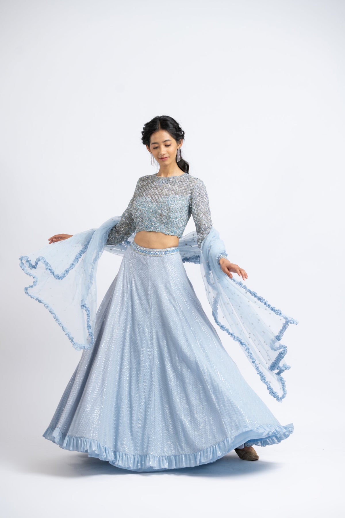 Ice Blue Lehenga Set