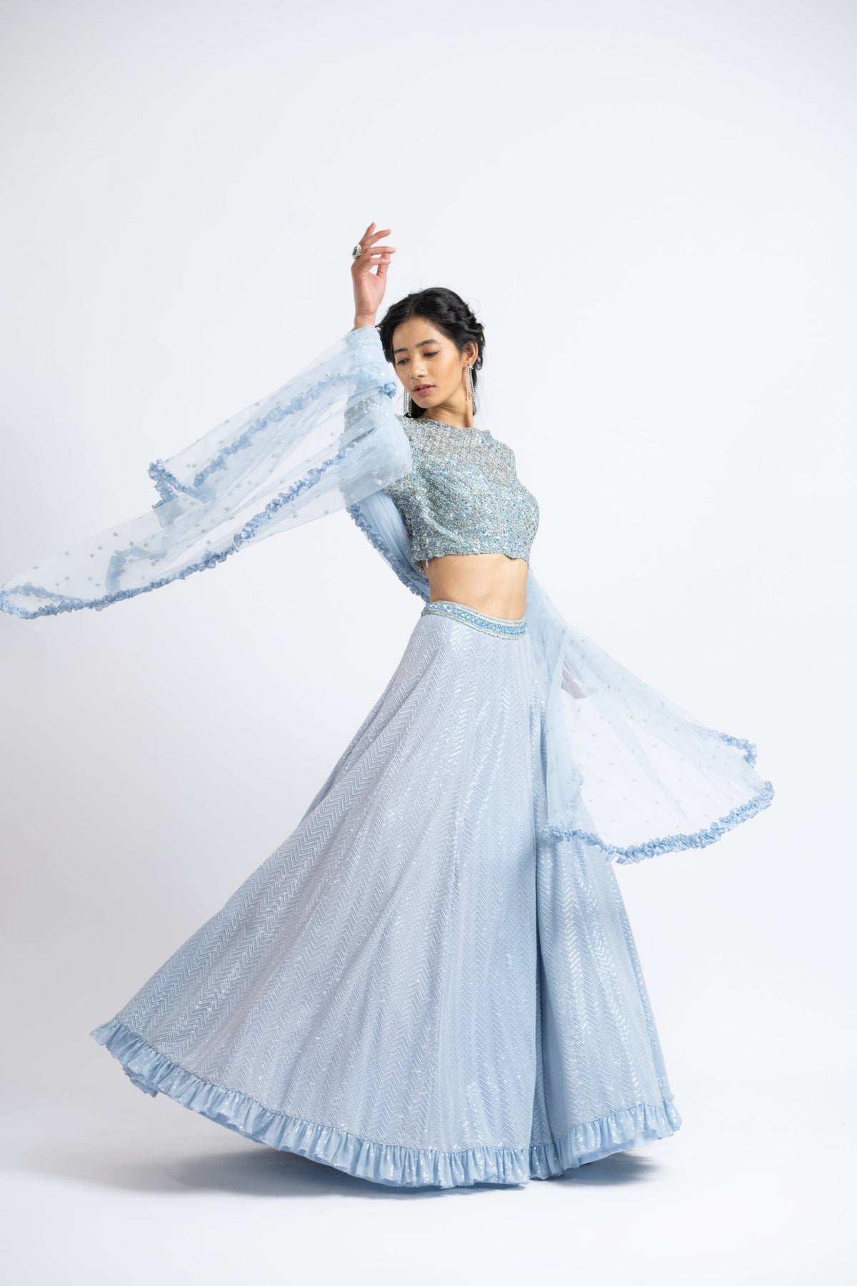 Ice Blue Lehenga Set