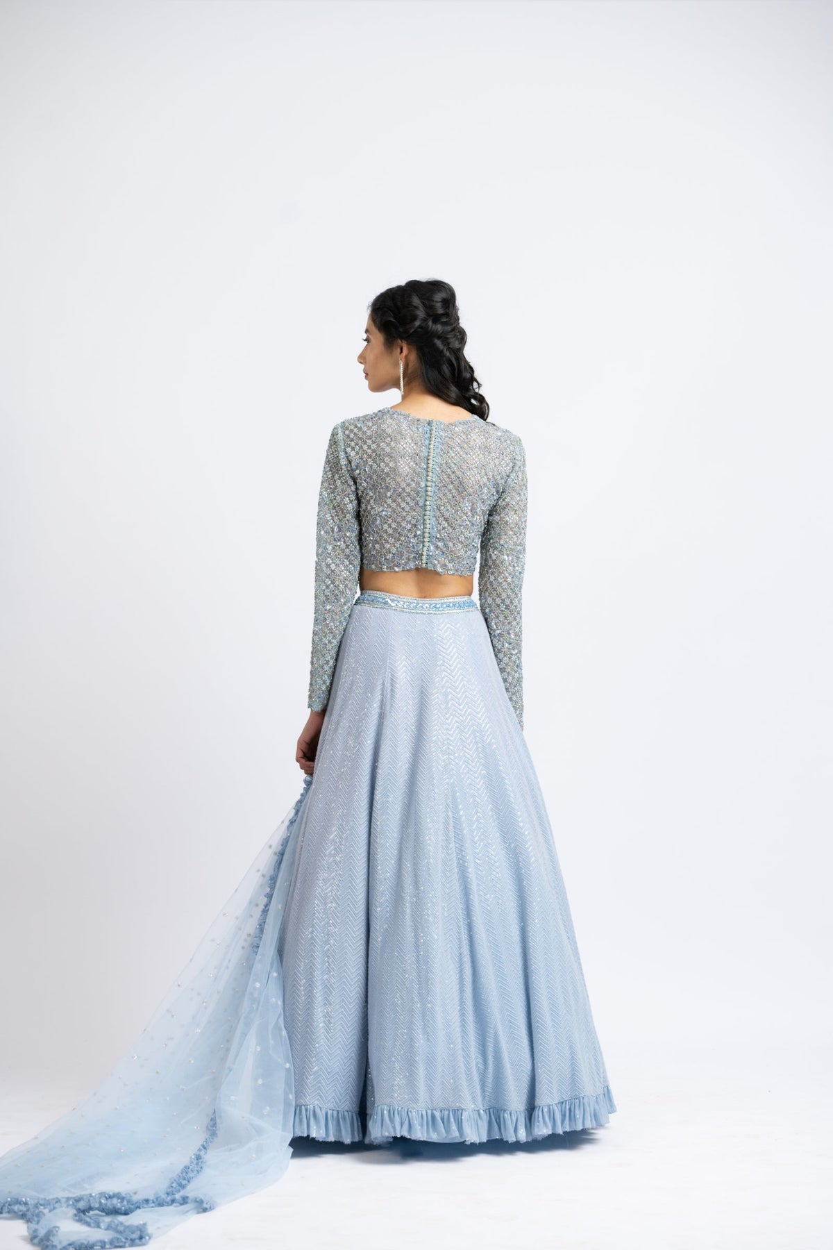 Ice Blue Lehenga Set