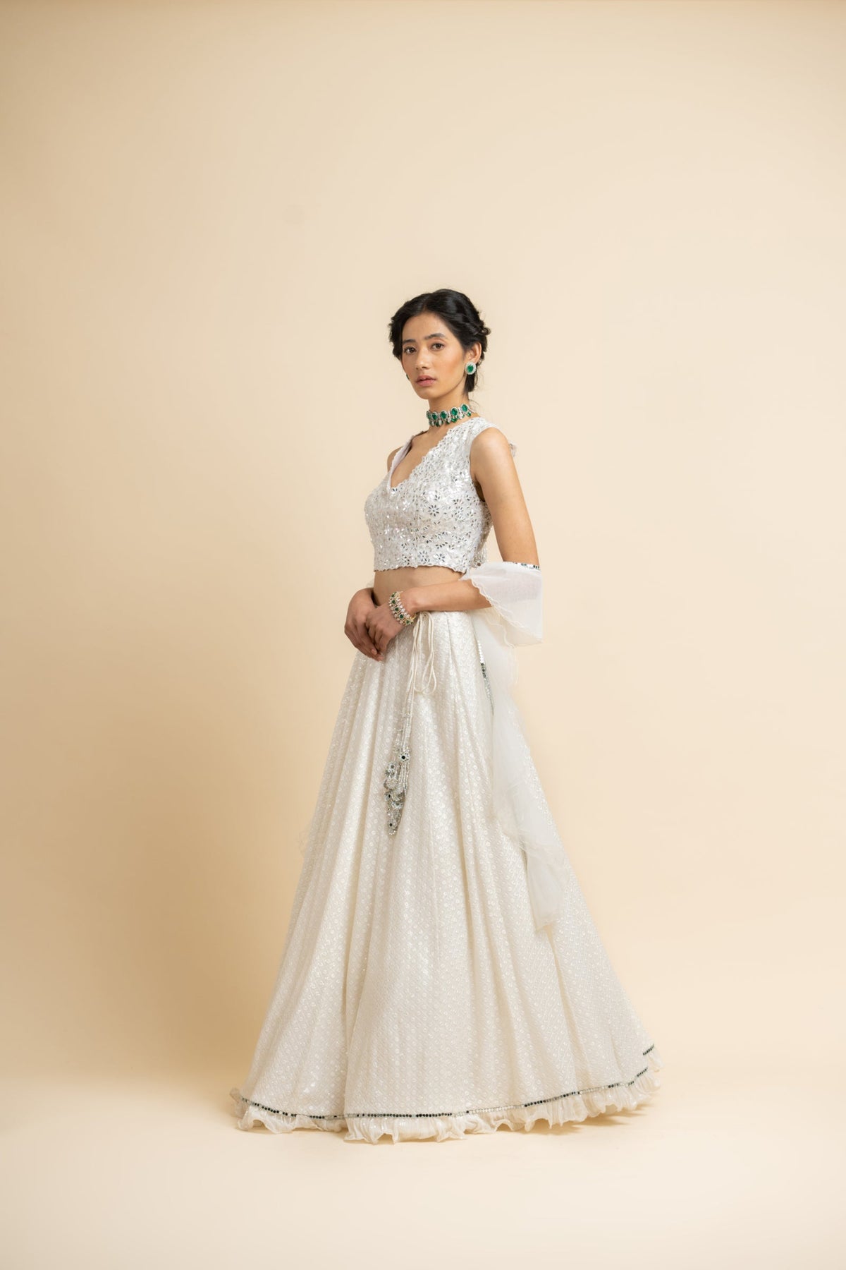 White Lehenga Choli Set