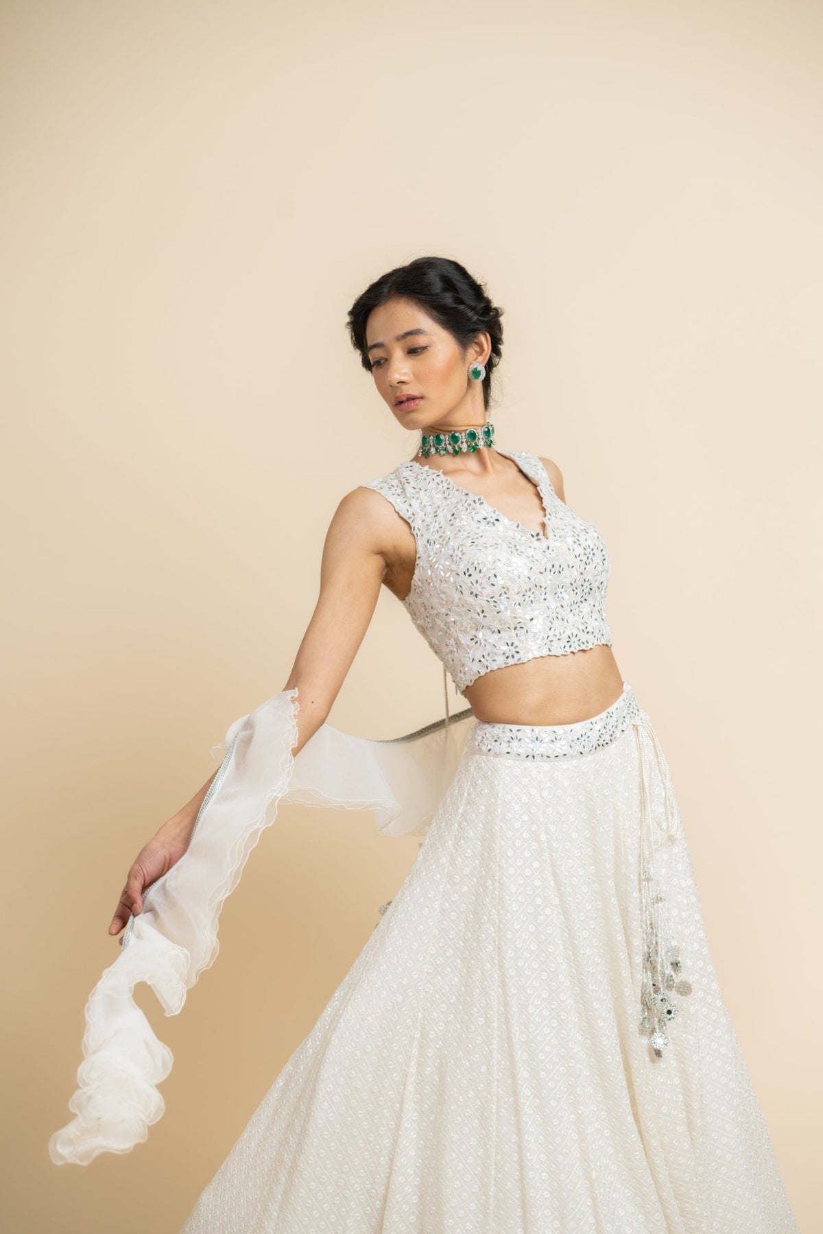 White Lehenga Choli Set