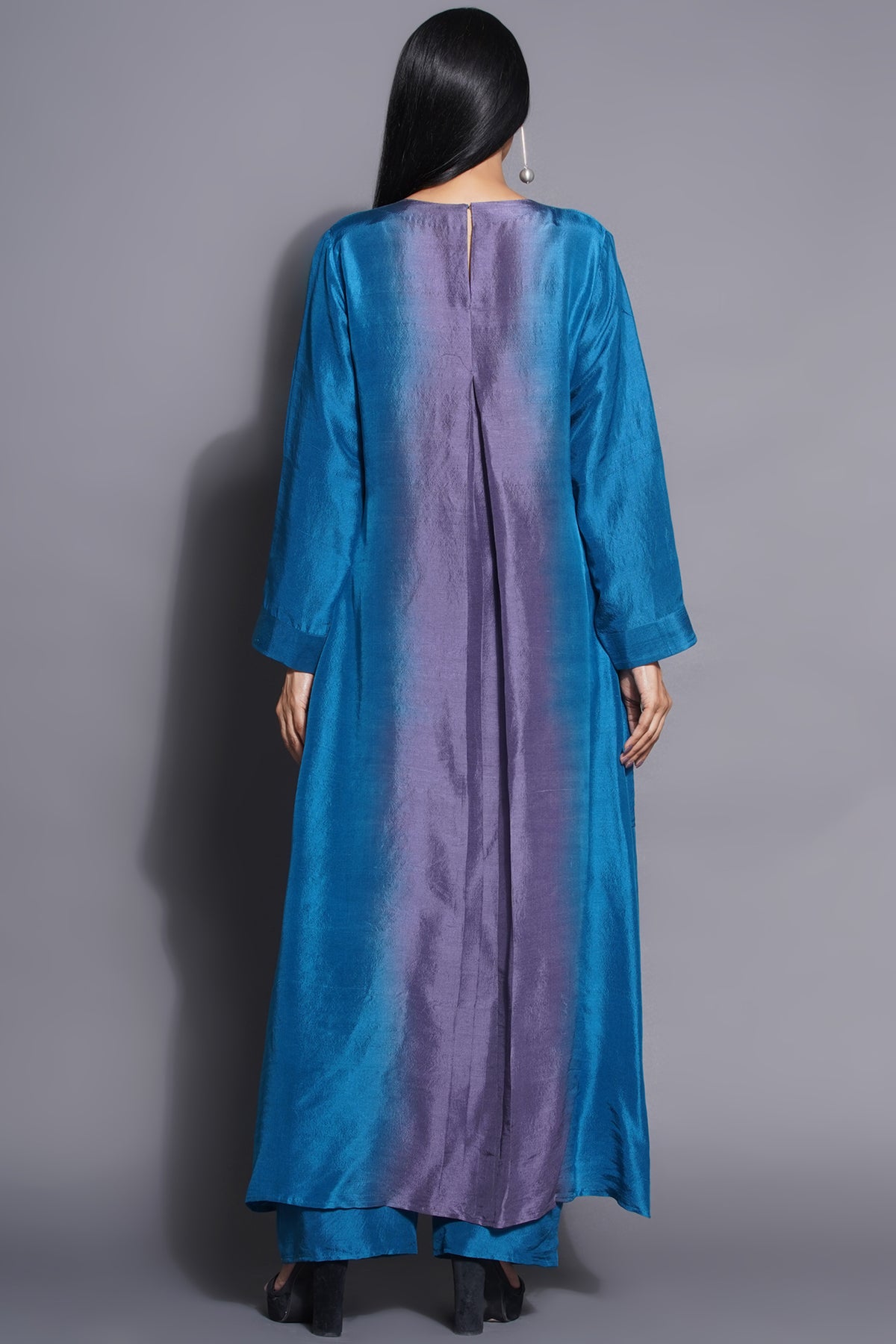 Ocean Blue Overlapping Kurta Set