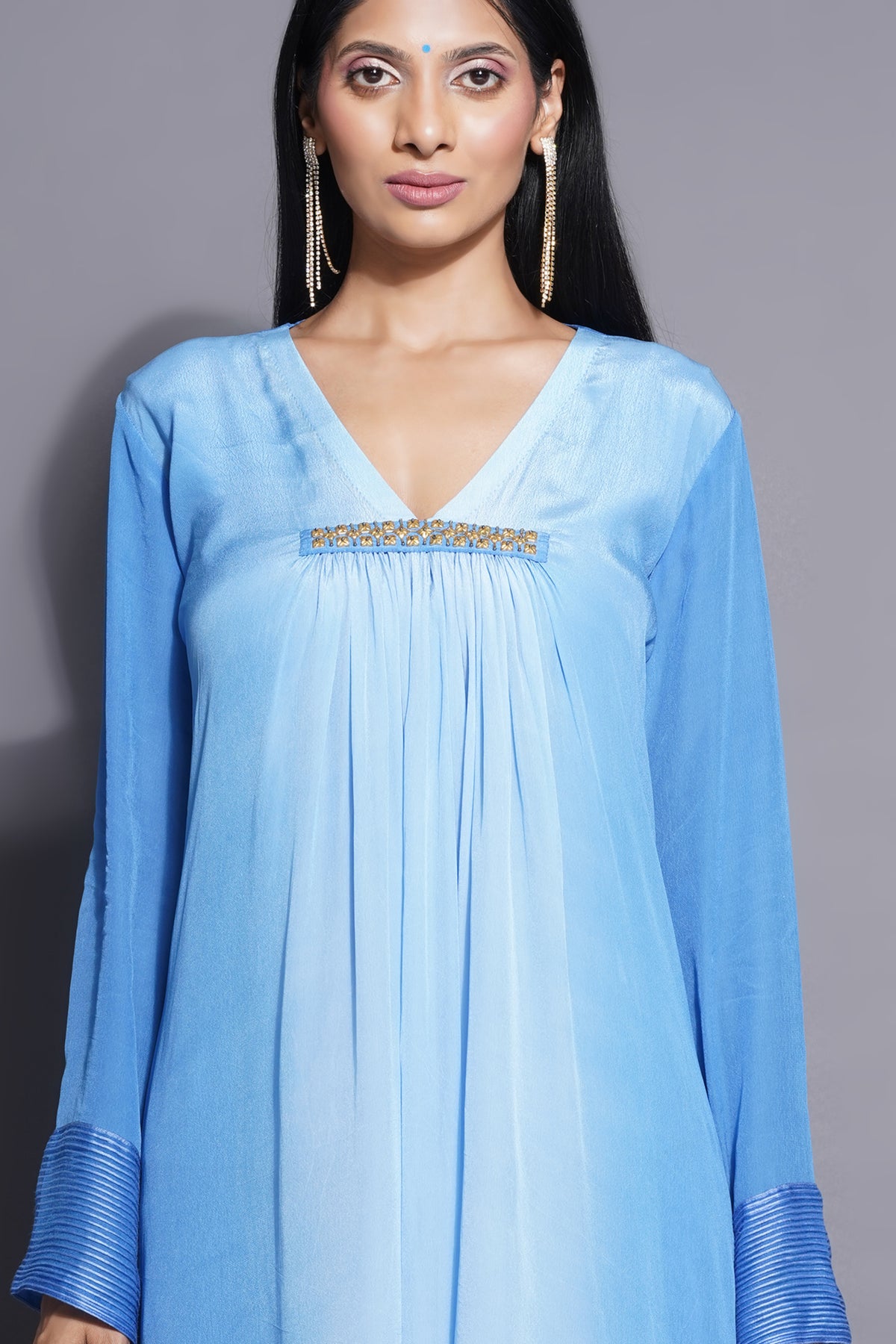 Royal Blue Kurta With Palazzo