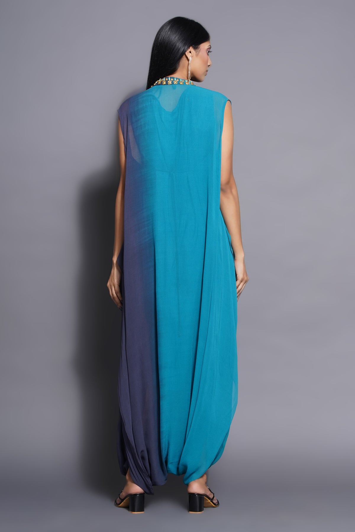 Ombre Jumpsuit With Slip