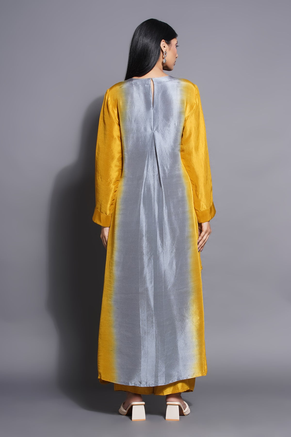 Majestic Yellow Overlapping Kurta Set