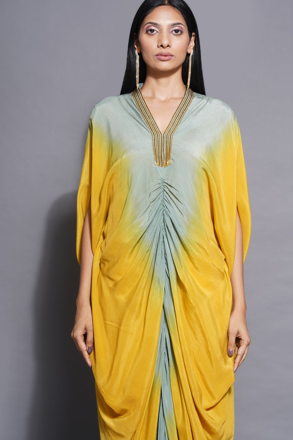 Strained Majestic Yellow Kaftan