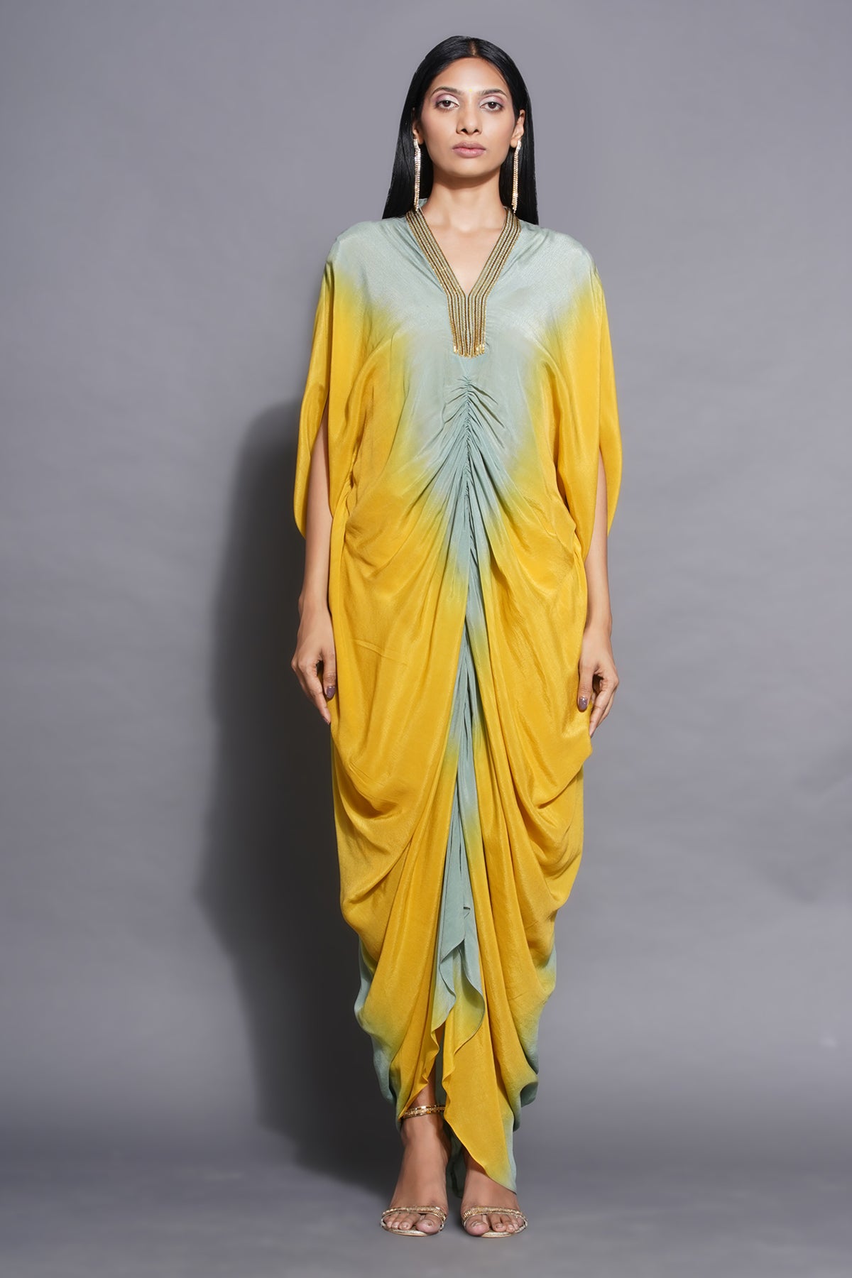 Strained Majestic Yellow Kaftan