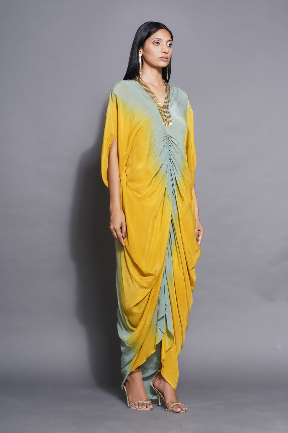 Strained Majestic Yellow Kaftan