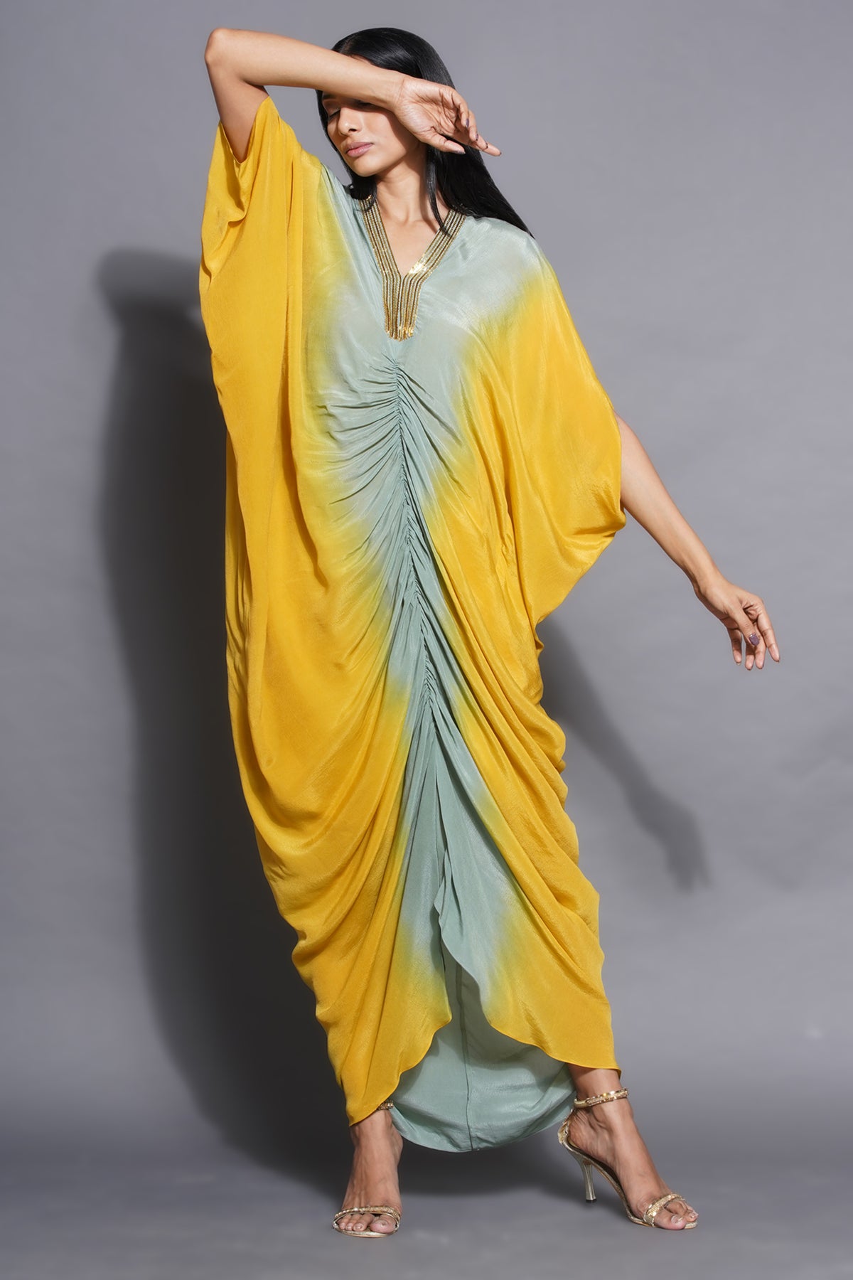 Strained Majestic Yellow Kaftan