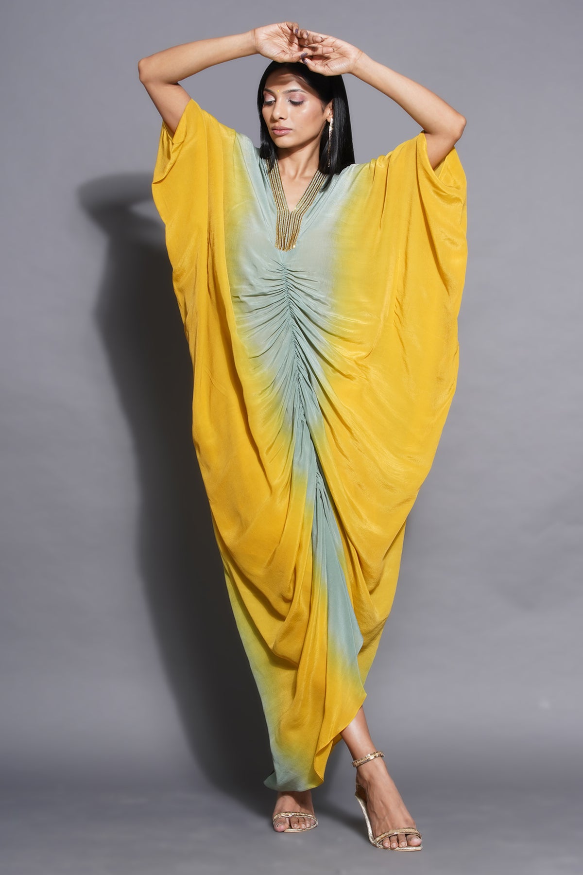 Strained Majestic Yellow Kaftan