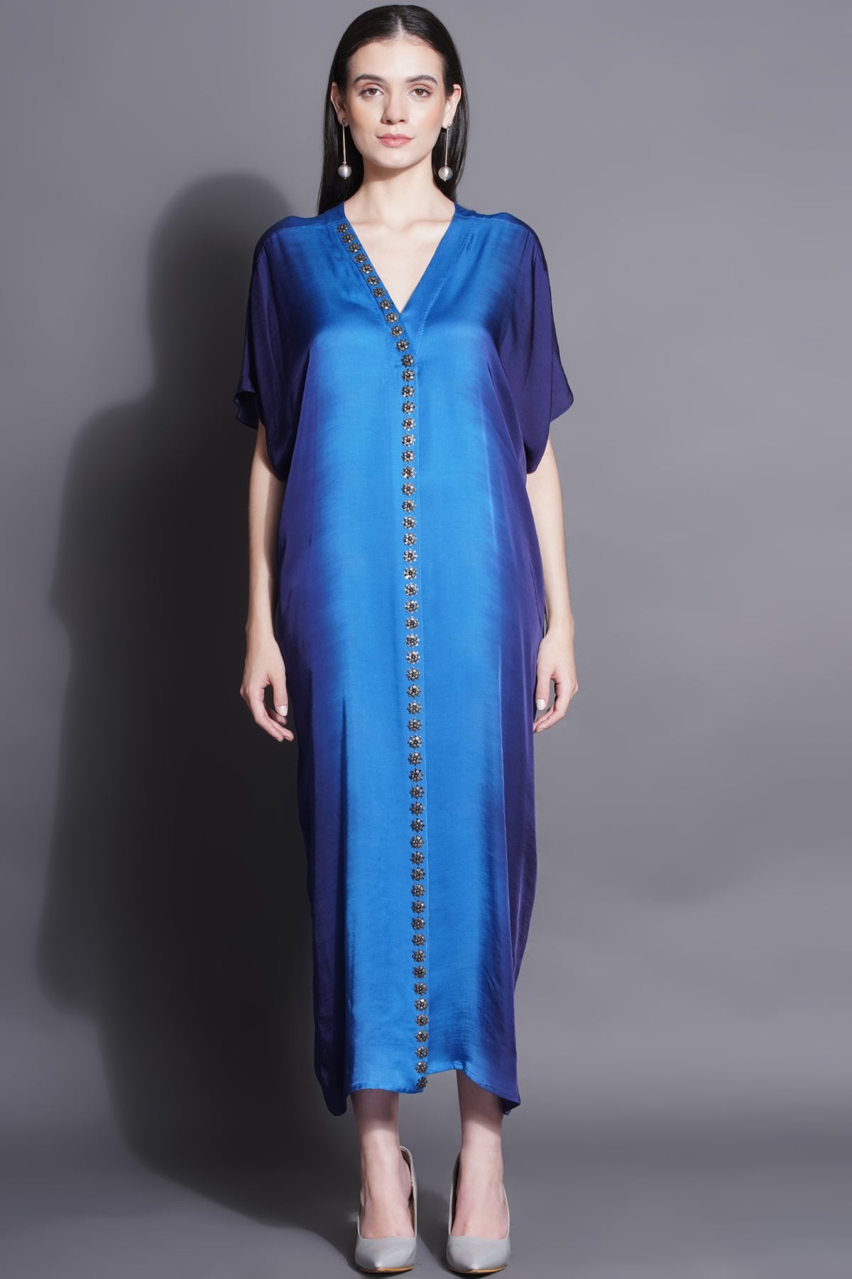 Royal Blue Jewelled Kaftan