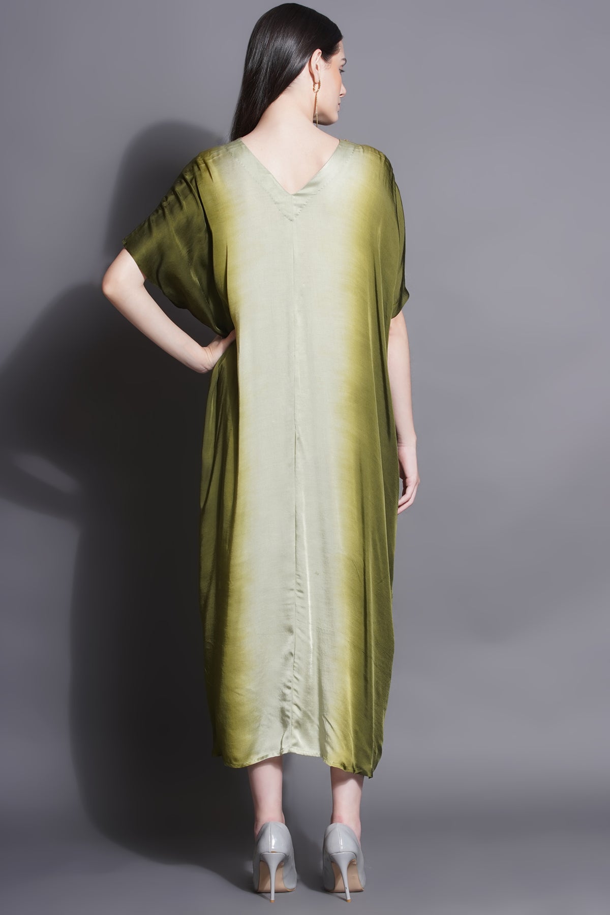 Mehndi Green Jewelled Kaftan