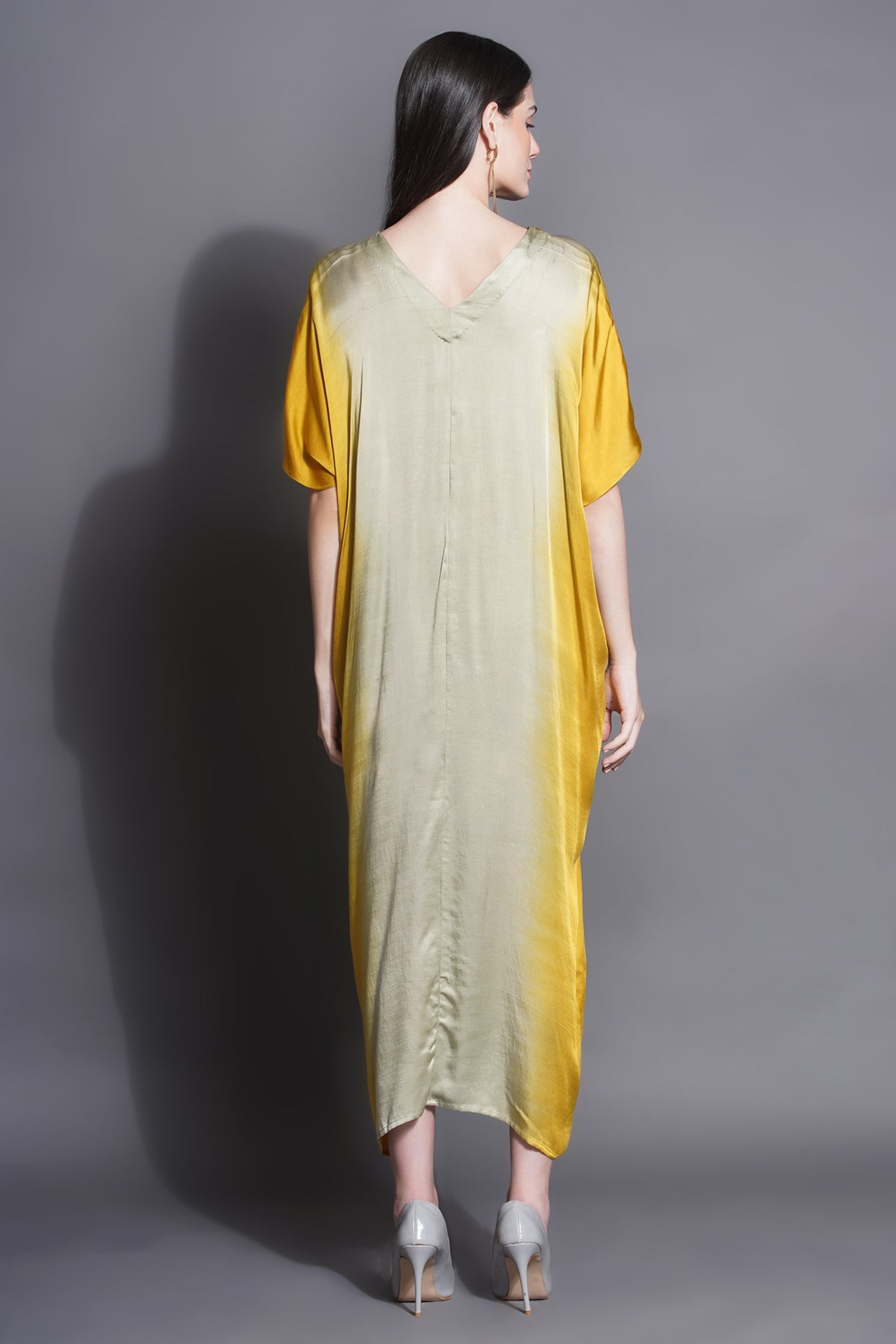 Majestic Yellow Jewelled Kaftan