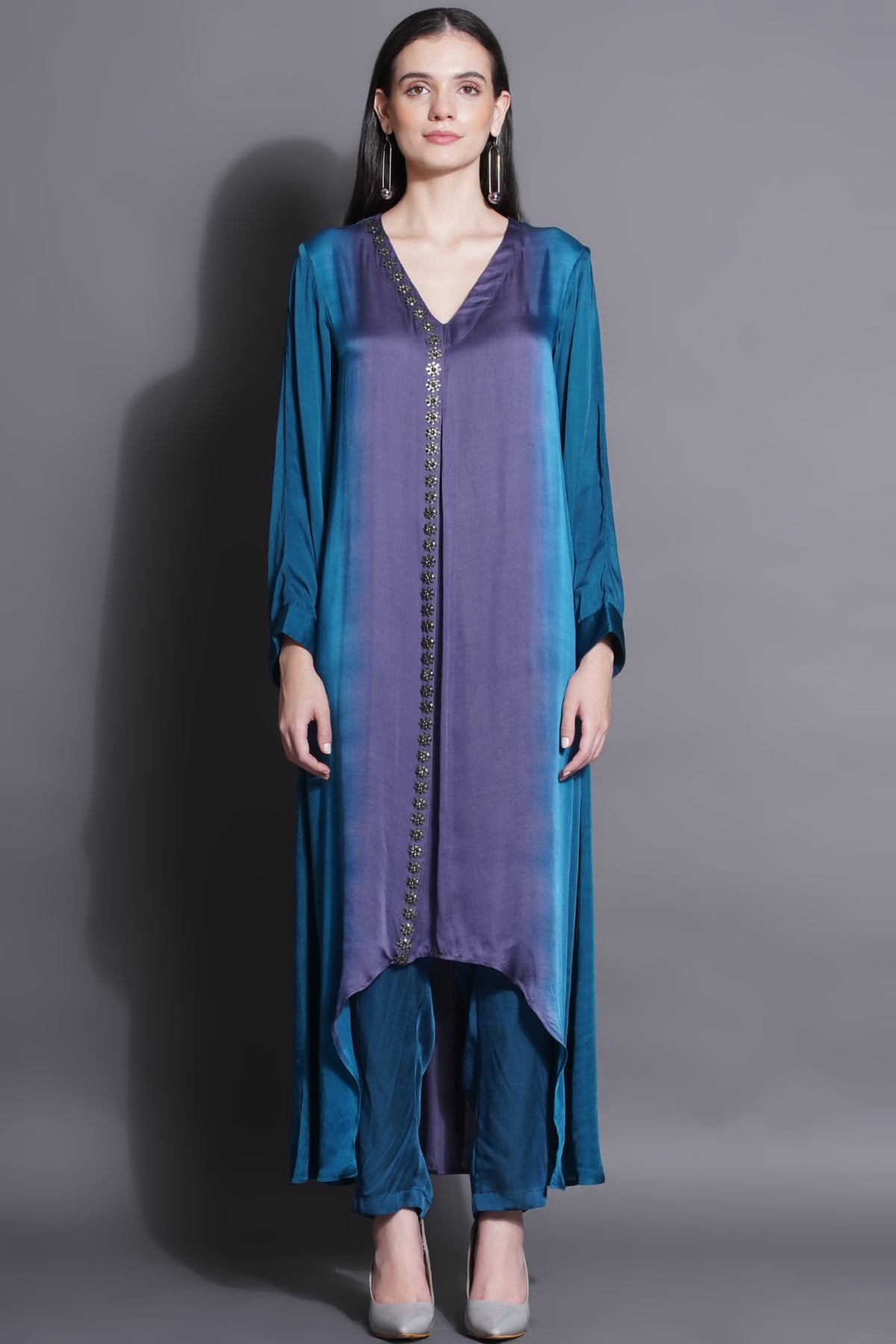 Ocean Blue Kurta Coordinated Set