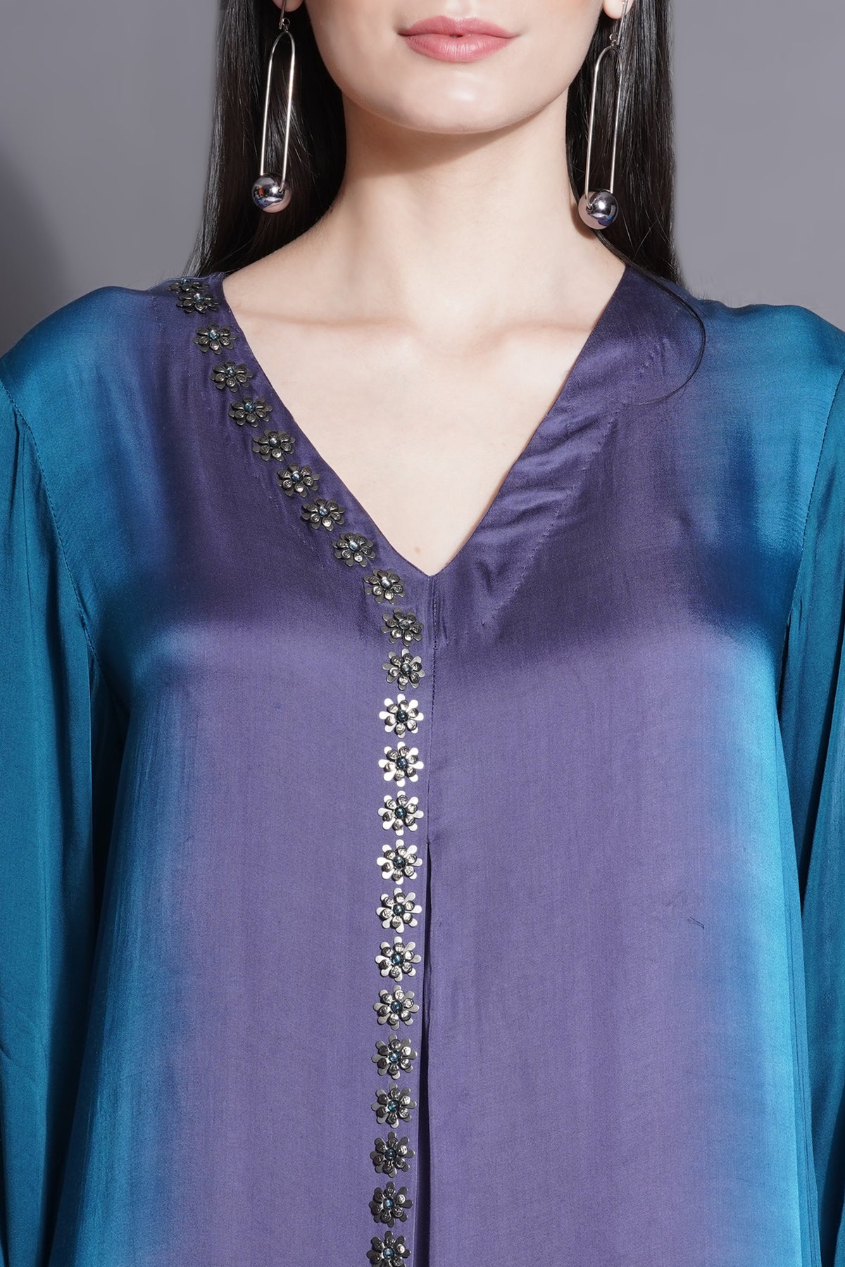 Ocean Blue Kurta Coordinated Set