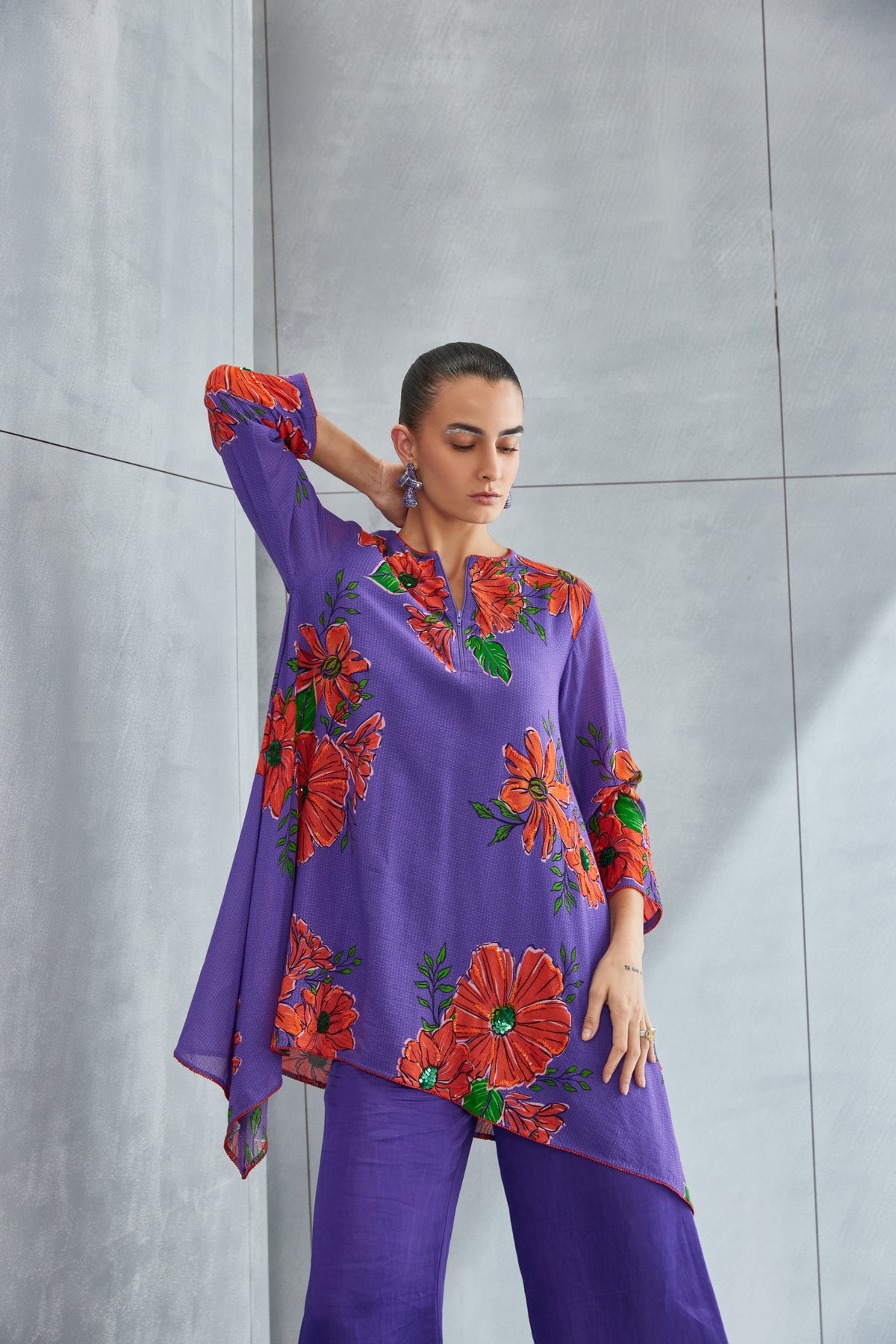 Zinnia Asymmetric Tunic