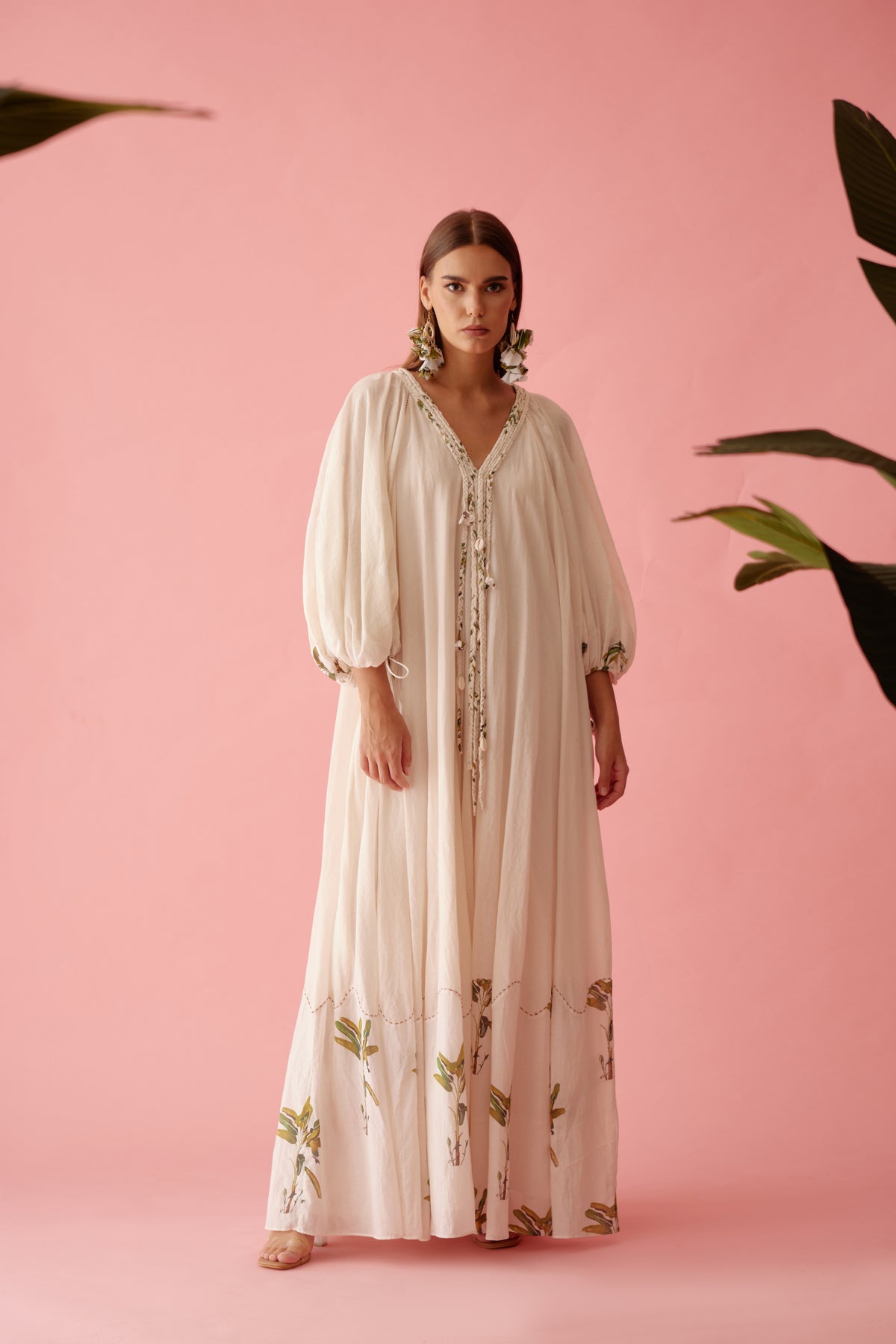 Cream Handwoven  Maxi Dress